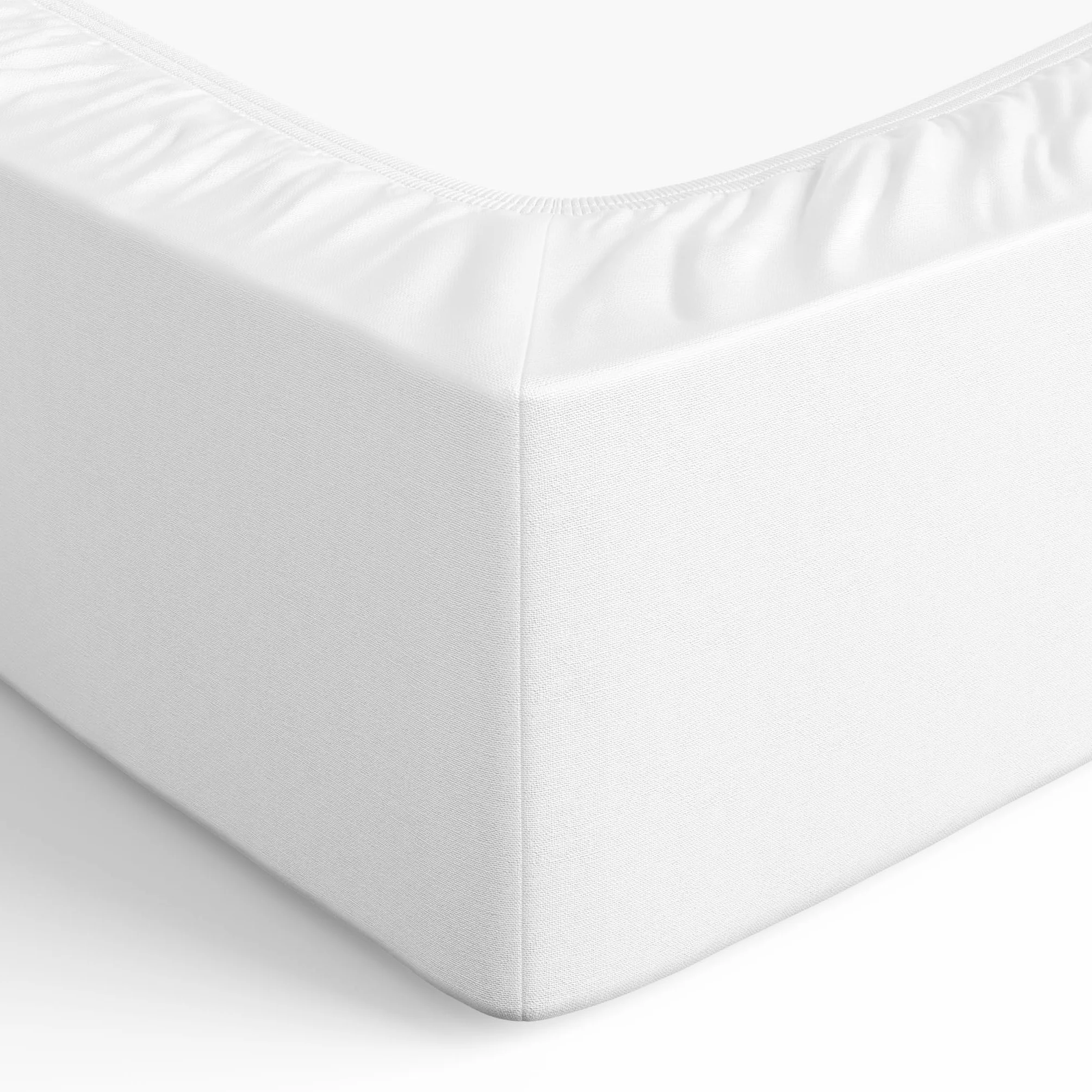 Amazon Basics Dopasowane prześcieradło z gumką, z mikrofibry, jasnobiałe, 140 x 200 x 30 cm