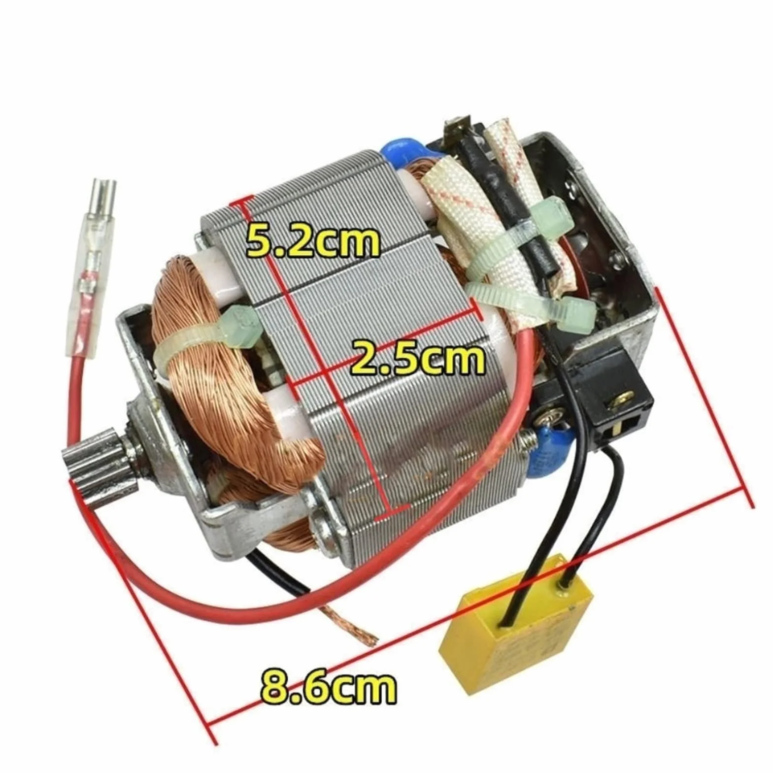 Silnik elektryczny do mielarki do mięsa o zmiennym powietrzu, silnik części do ogólnych napraw robota kuchennego, 9 zębów 10 zębów silnik 5425, silnik 5430 synchroniczny bęben (kolor: bez uszek