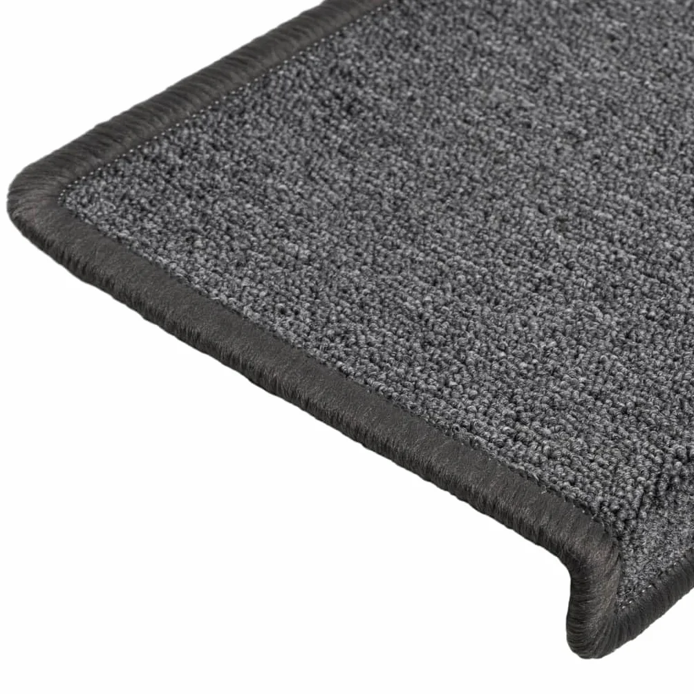 vidaXL Nakładki na schody, 15 szt., 65x21x4 cm, ciemnoszare