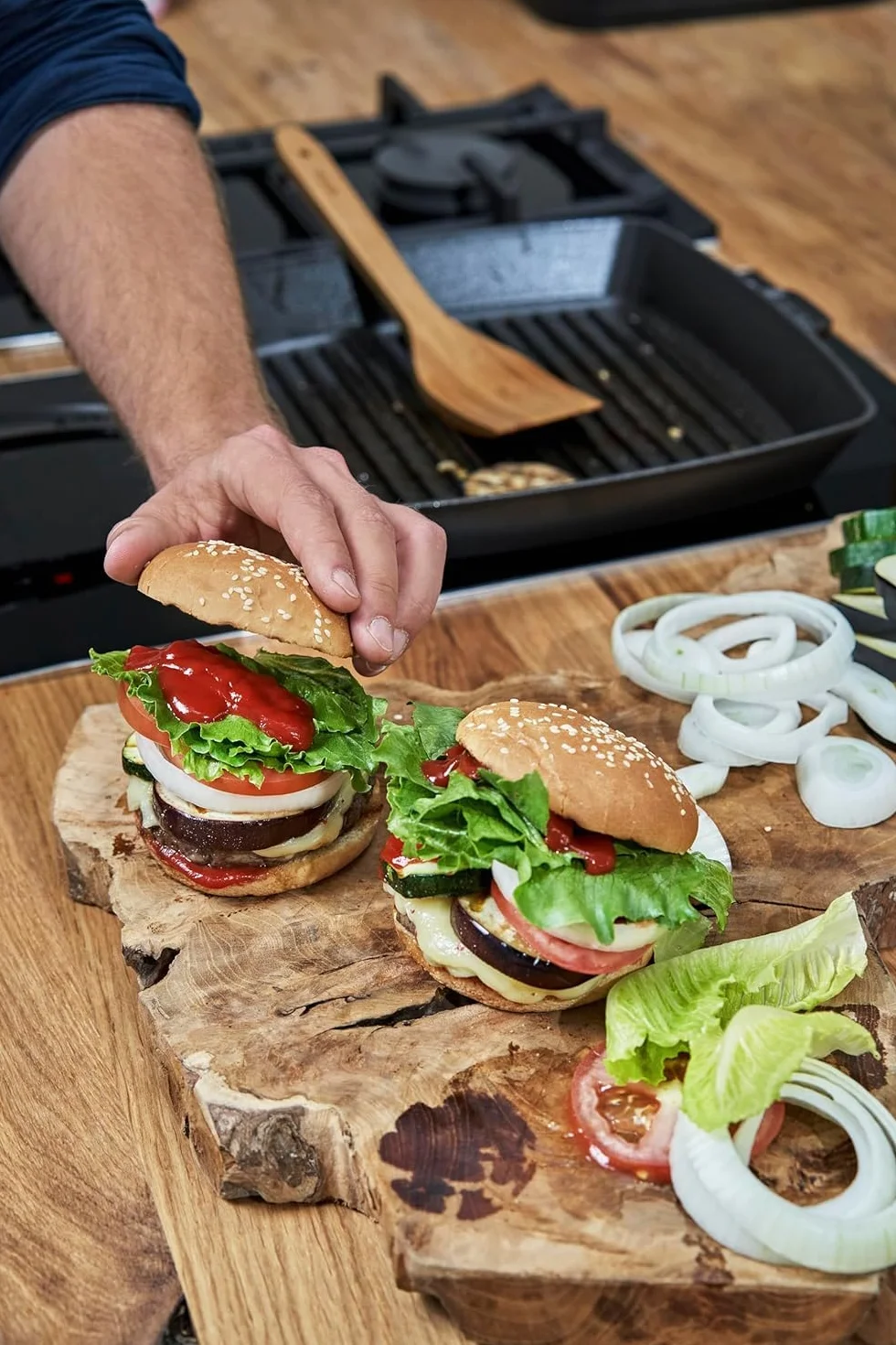 Grillpfanne 26 cm Schwarz, Amerikanische