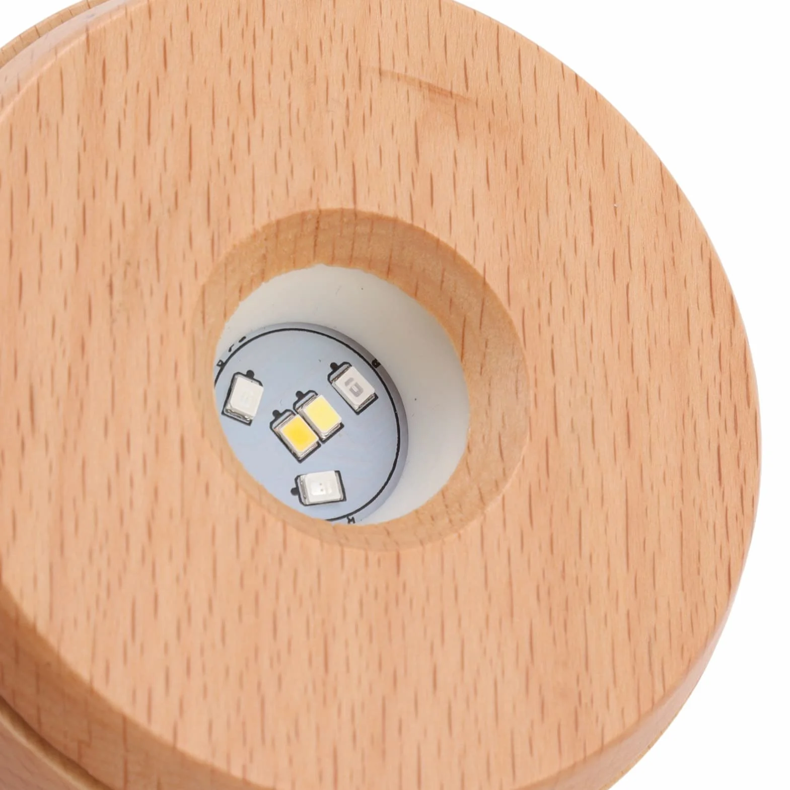 Drewniana Podstawa świetlna Led Obrotowa Wielomodowa ściemnianie Dotykowe Kolorowa Podstawa Lampy USB Kryształowa Podstawa Grafiki 3D Art Stojak Wystawowy LED