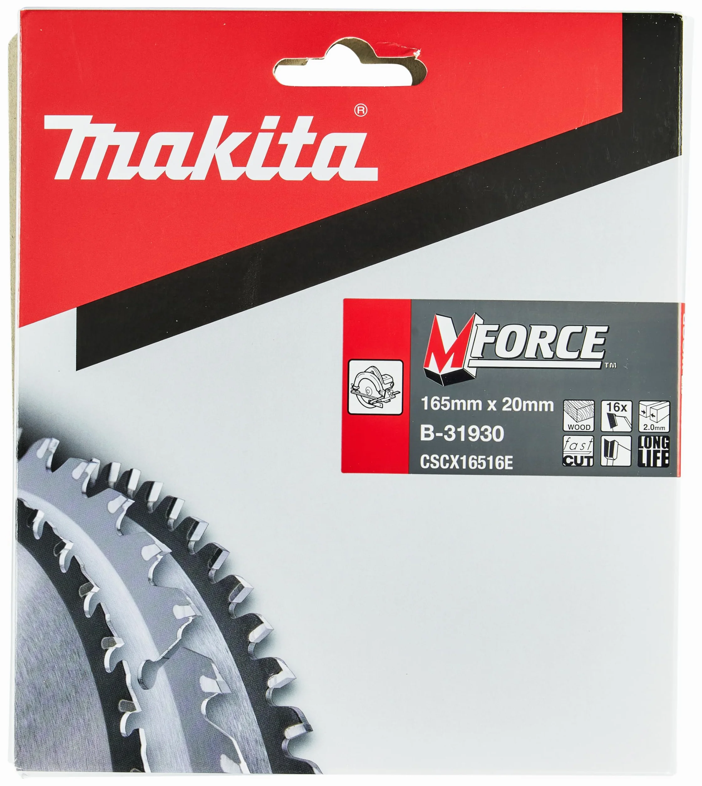 Makita M-Force brzeszczot piły 165 x 20 mm, 16Z, B-31930