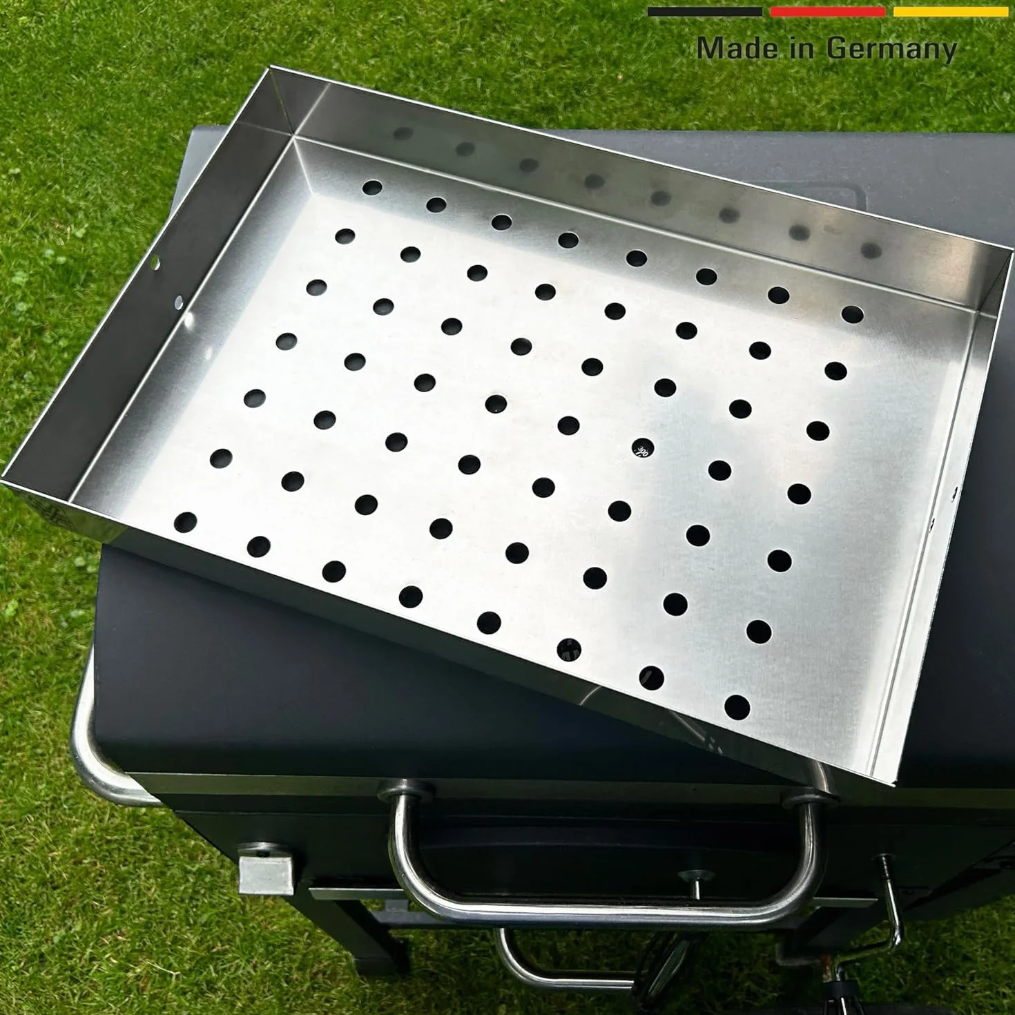 Grill, taca do węgla, taca na węgiel od Cross Design, kompatybilny z Activa, deluxe4home, Grillmeister Toronto, Jamestown Jaxon, KESSER, Mr. Gardener, Royal Gourmet, Tarrington House