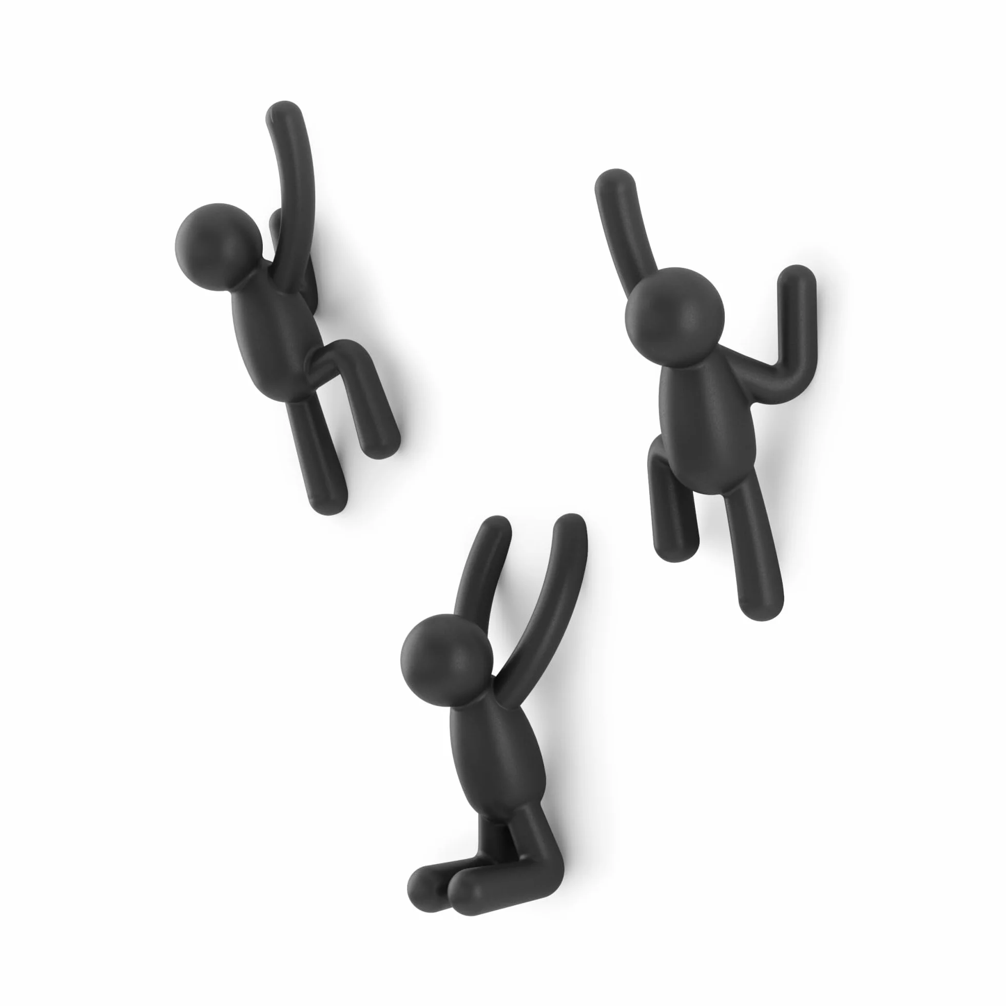 Umbra Buddy Haczyki Ścienne, Czarny, 10 Cale L x 7.5 Cale W x 3 Cale H