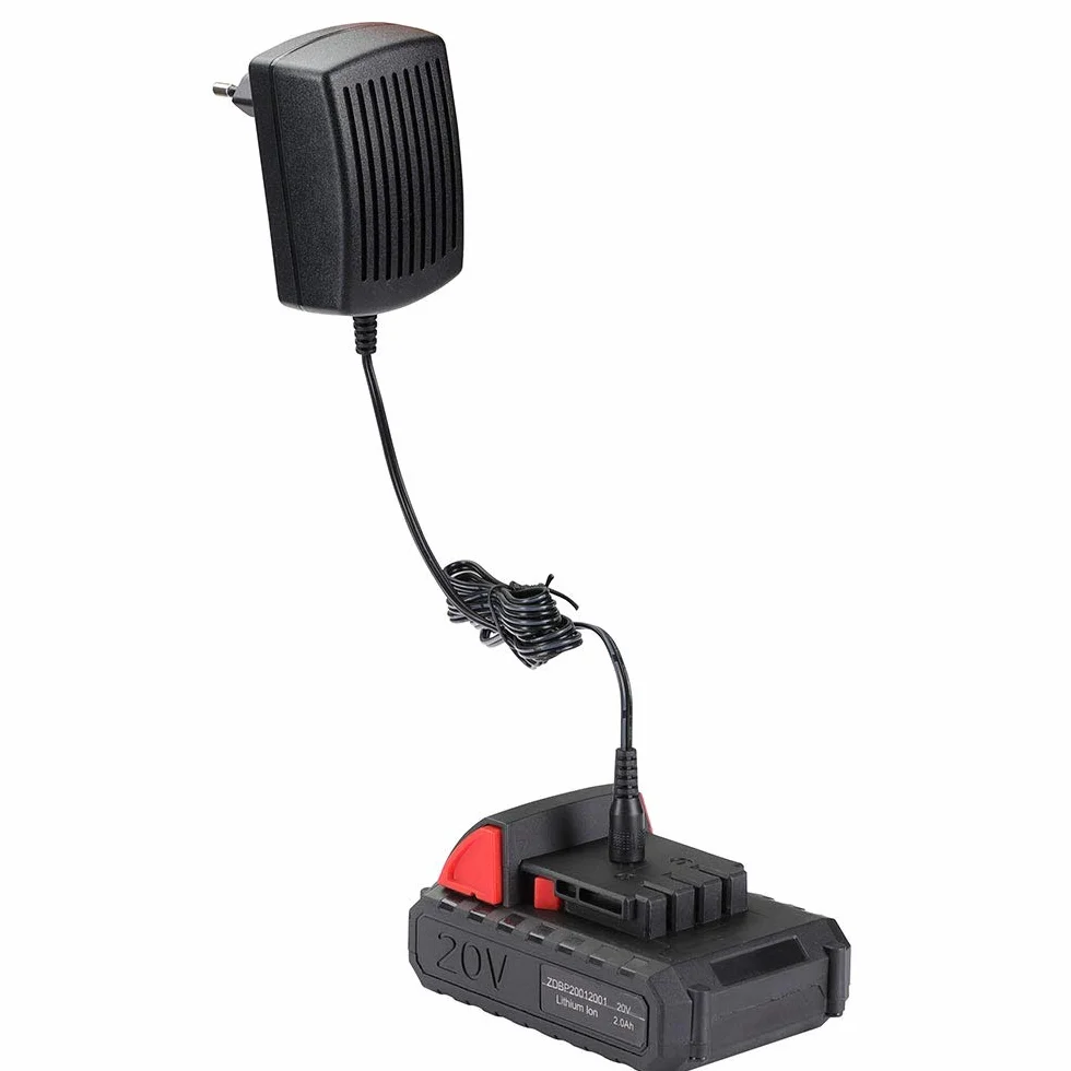 BAKAJI Elektryczna motyka ogrodowa 20 V 4000 mAh z 2 ostrzami 15 cm, szerokość robocza 10 cm, prędkość 250 obr./min, ergonomiczny uchwyt, do uprawy ogrodu