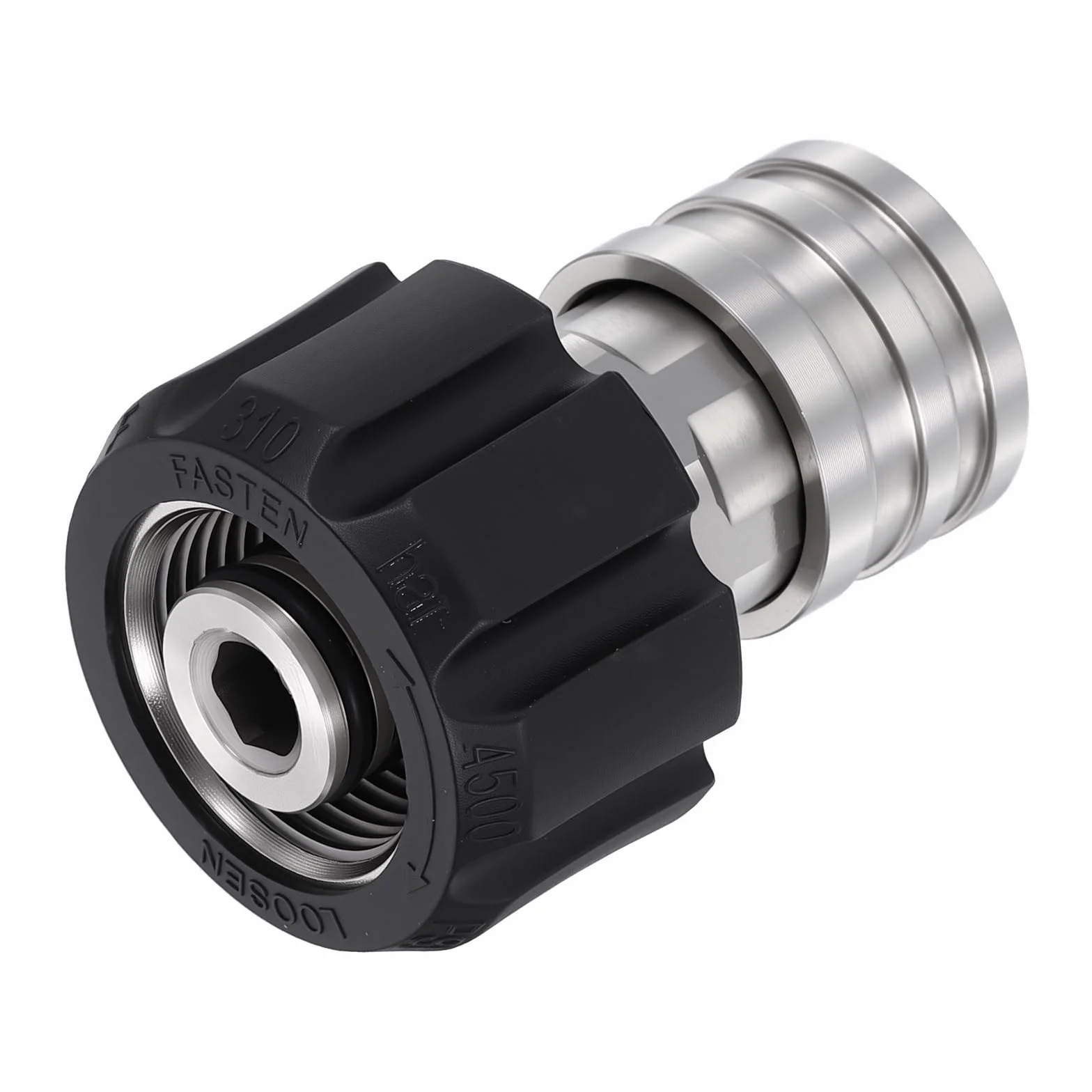 QUARKZMAN Myjka wysokociśnieniowa adapter M22 14 mm wtyczka na 1/4" wtyczka szybkozłączka stal szlachetna szybkozłączka adapter obrotowy do myjki wysokociśnieniowej węża