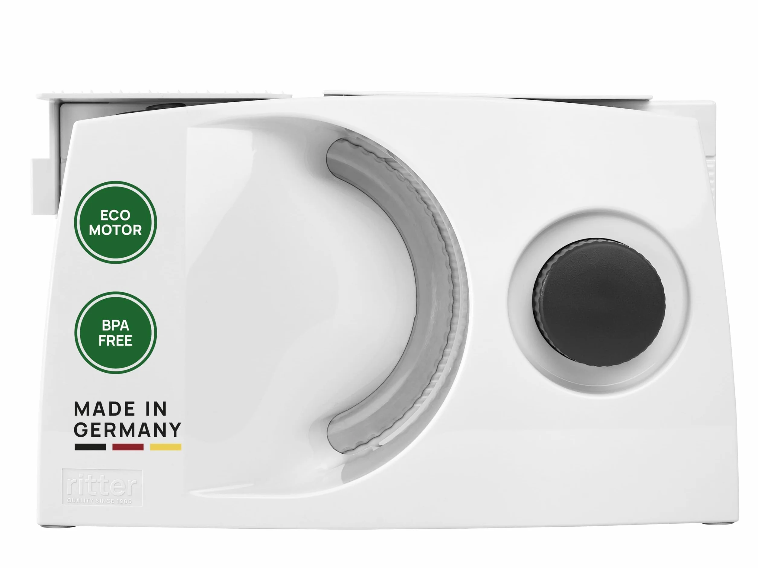 ritter markant 01 składana elektryczna krajalnica do chleba, wędlin i sera z silnikiem ECO, Made in Germany