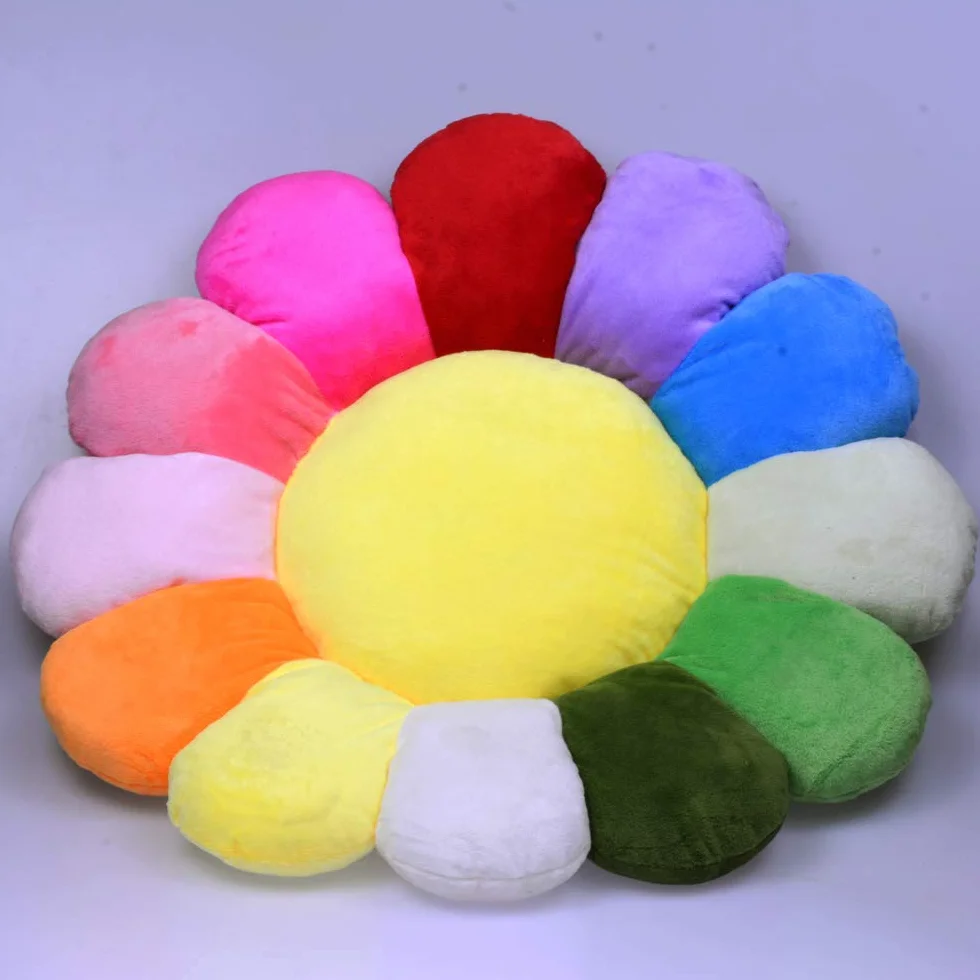 Poitemsis 50,8 cm Sonnenblumen-Bodenkissen für Kinder, weiches Sitzkissen, Stuhlkissen, Sofa-Pads für Mädchenzimmer und Babyzimmer, Heimdekoration
