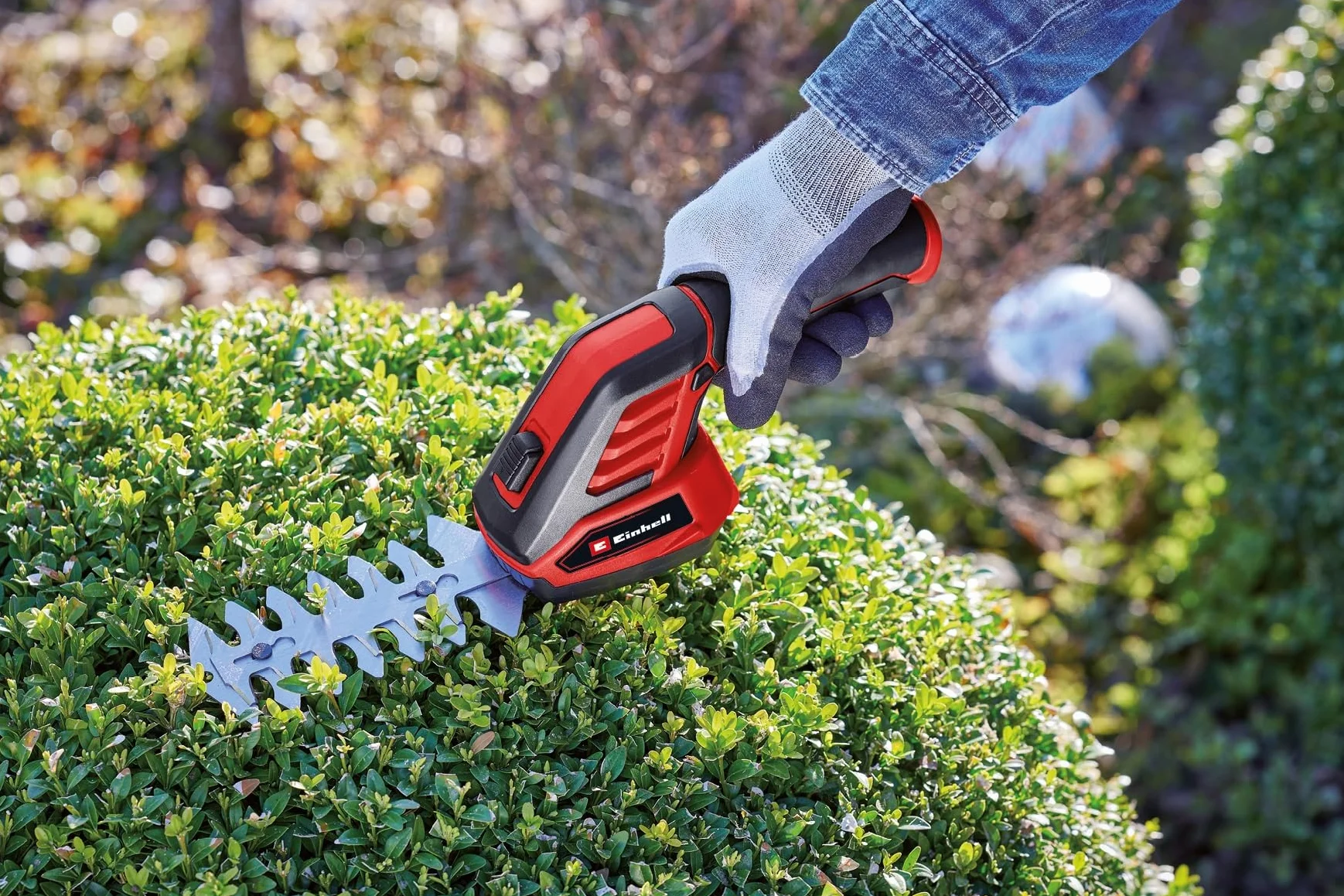 Einhell Akumulatorowe nożyce do trawy i krzewów GC-CG 3,6/70 Li WT (3,6 V, akumulator Li-Ion 2,0 Ah, ostrze do trawy 70 mm, ostrze do krzewów 110 mm, w tym kabel ładujący)