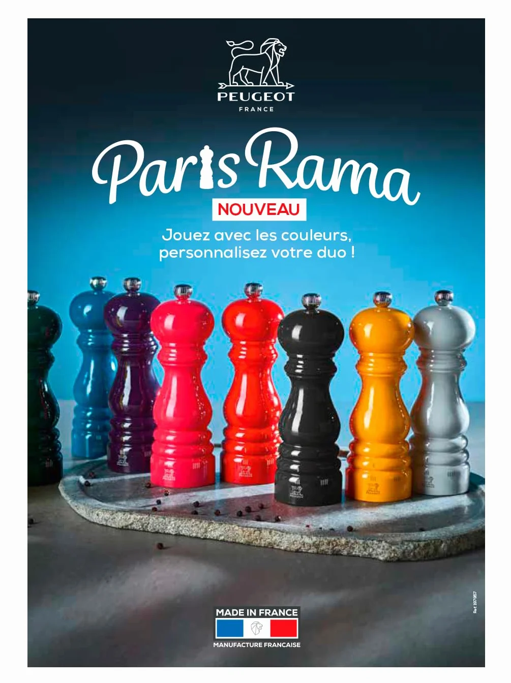 PEUGEOT Młynek do soli Paris u'Select 18 cm 6 stopni mielenia drewno PEFC czerwony