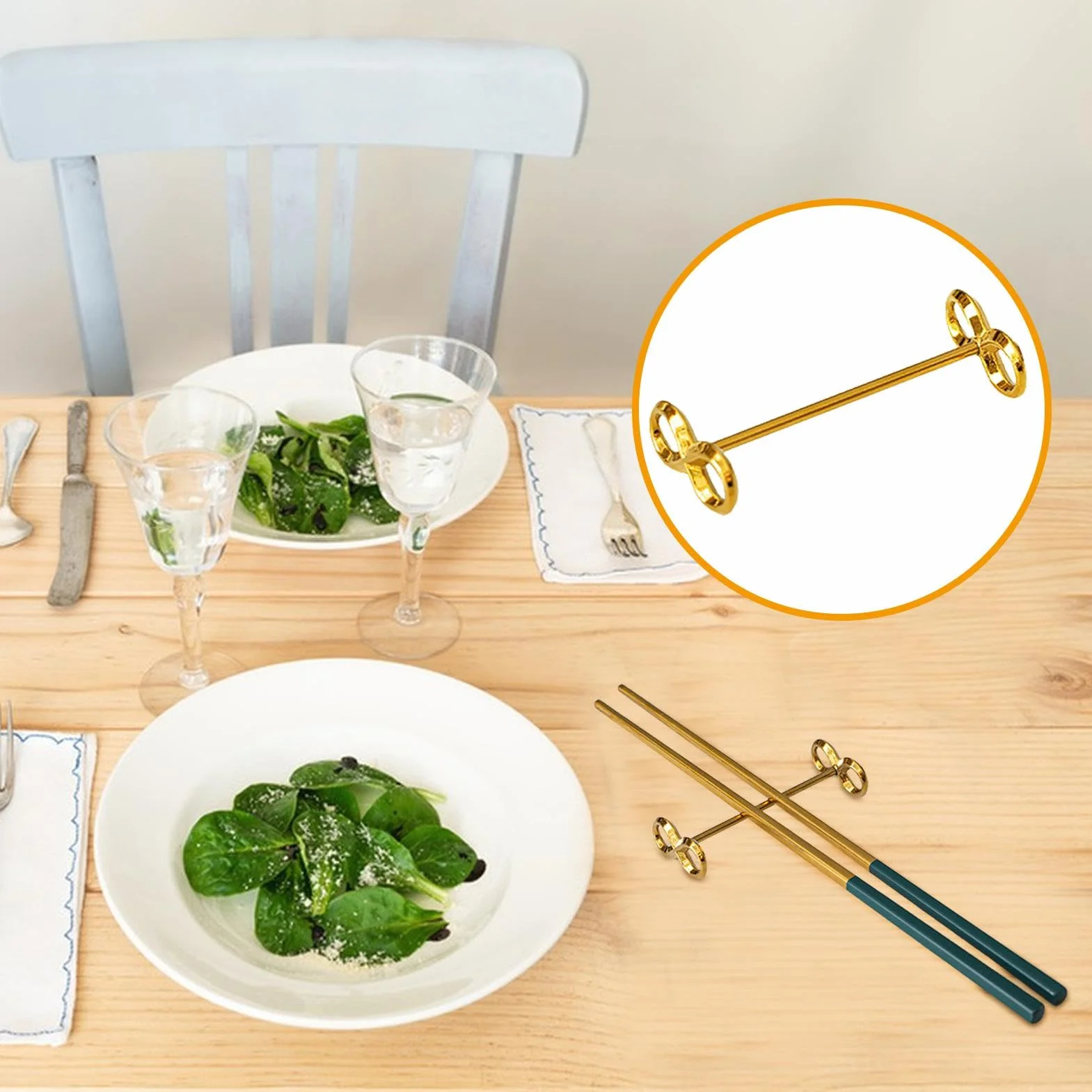 Stainless Steel Spoon Fork Stand Chopsticks Rest Cutlery Holder Rack