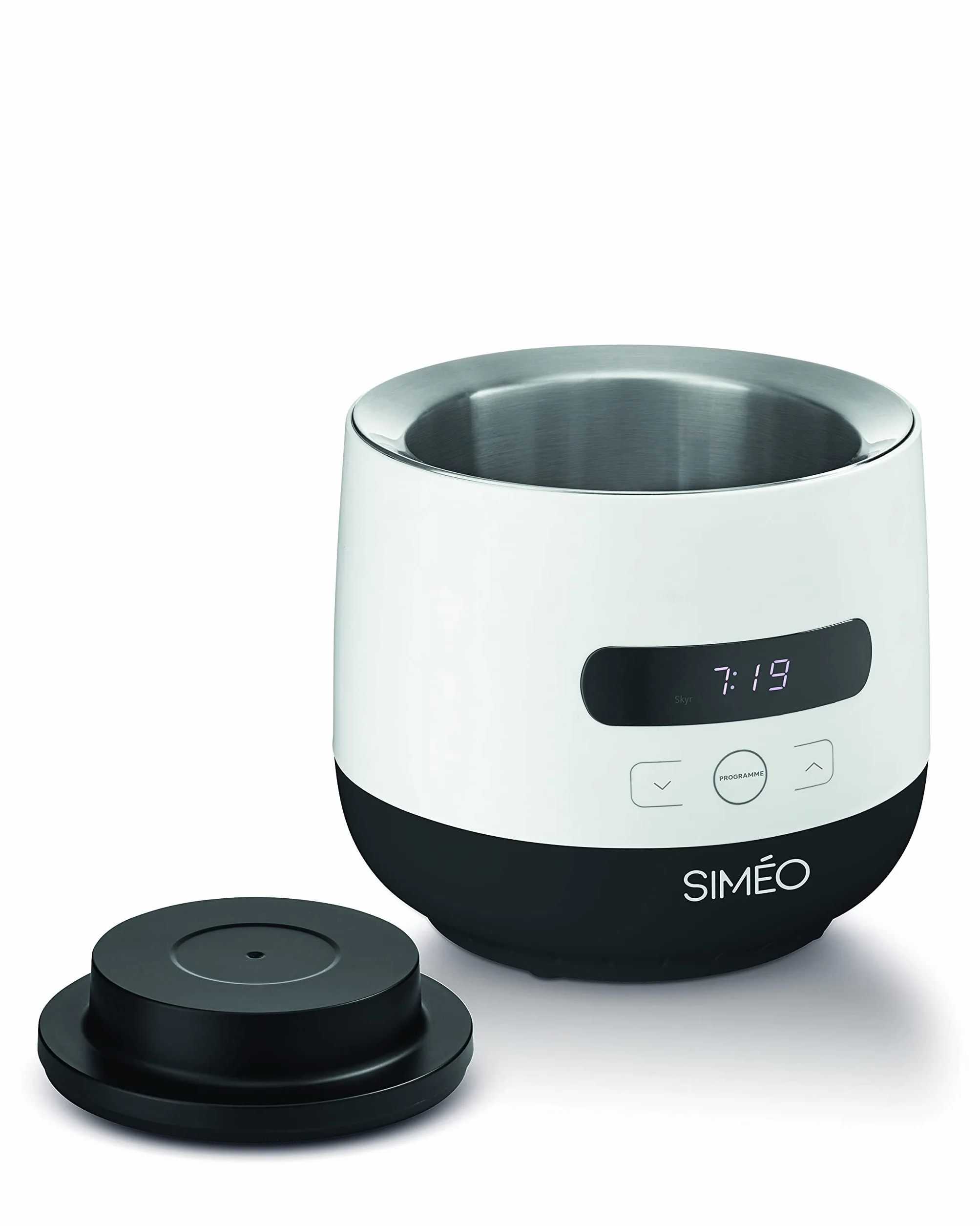 SIMEO - YVA760 20W jogurt do klasycznego domowego jogurtu, z warzywnymi napojami, Skyr, biały ser, świeży, do naczyń - 6 słoików - 19x22,5 cm