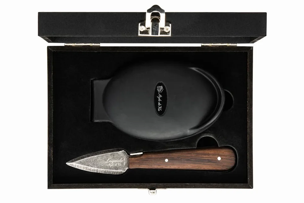 Laguiole Style de Vie Nóż do ostryg Luxury Line, drewno wenge, z uchwytem na ostrygi
