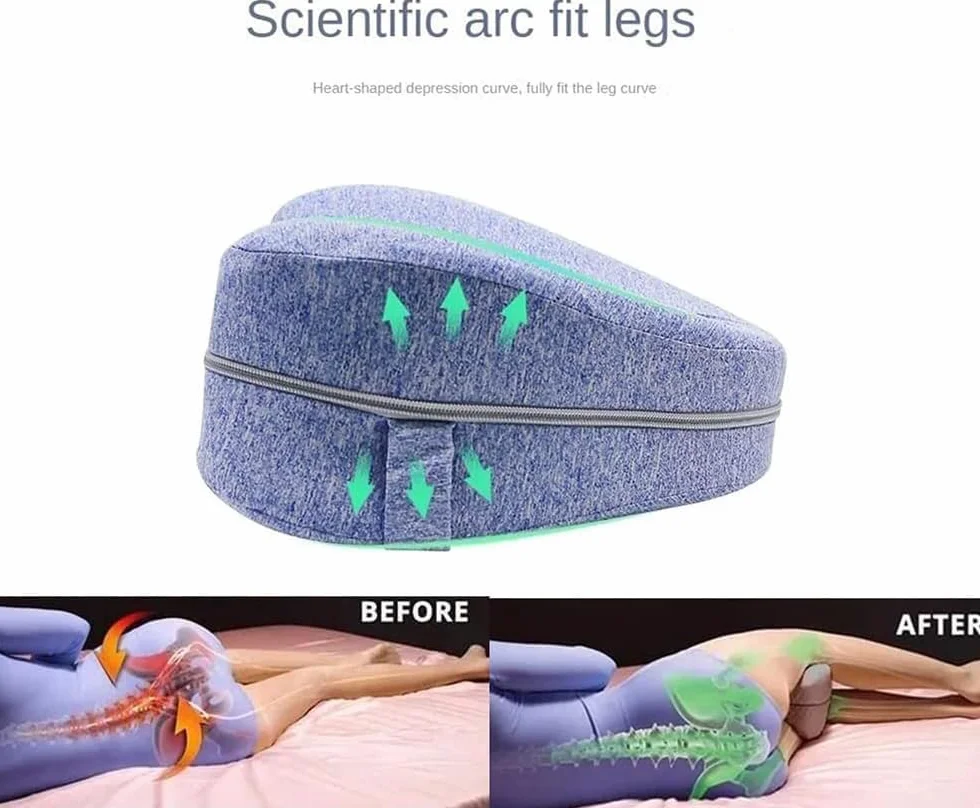Smoothspine, poduszka wyrównująca Smoothspine - łagodzi ból bioder i rwę kulszową, poduszka dla lepszej nogi, ciesz się wysokiej jakości snem, poduszki na nogi dla osób śpiących na boku łagodzące ból
