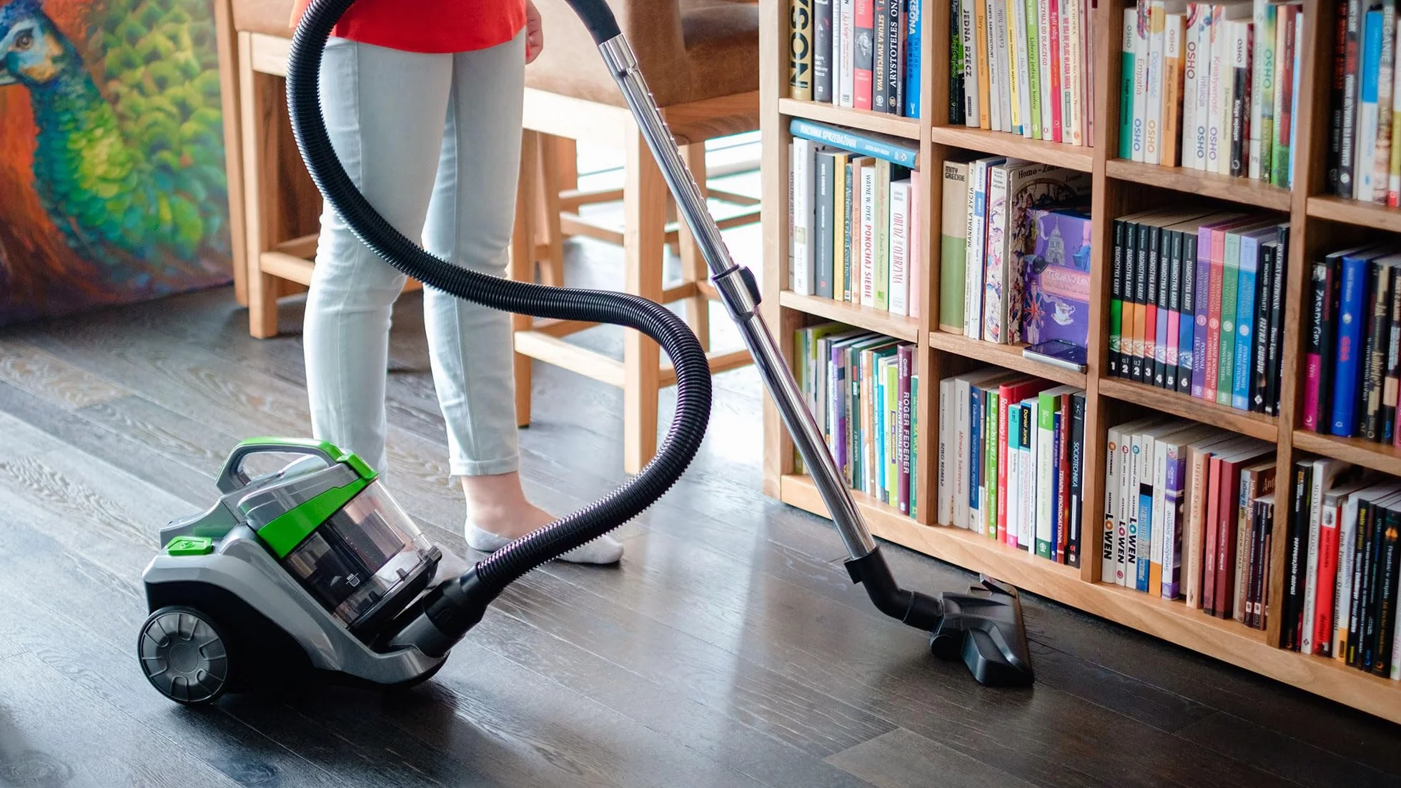 Teesa Odkurzacz Bezworkowy VACUUM GREEN 700 W Automatyczne Zwijanie Kabla Filtr HEPA TSA5015