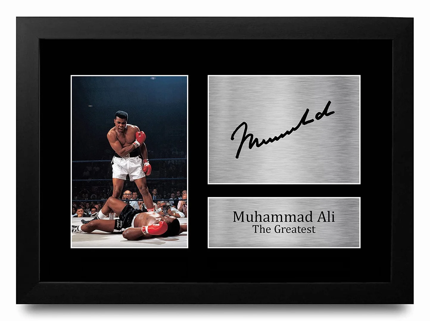 HWC Trading FR Muhammad Ali prezent podpisany oprawiony A4 nadruk z autografem boksowanie prezenty nadruk zdjęcie zdjęcie wyświetlanie
