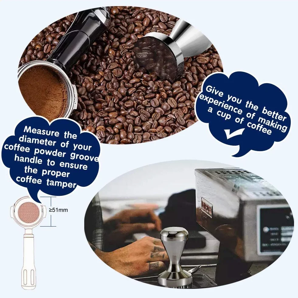 51mm tamper do kawy ze stali szlachetnej do espresso