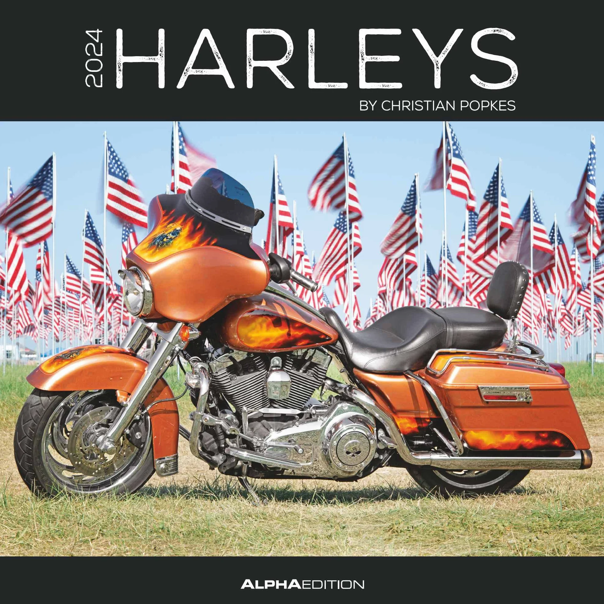 Harleys 2024 - Broschürenkalender 30x30 cm (30x60 geöffnet) - Kalender mit Platz für Notizen - Motorräder - Bildkalender - Wandplaner - Harley-Davidson