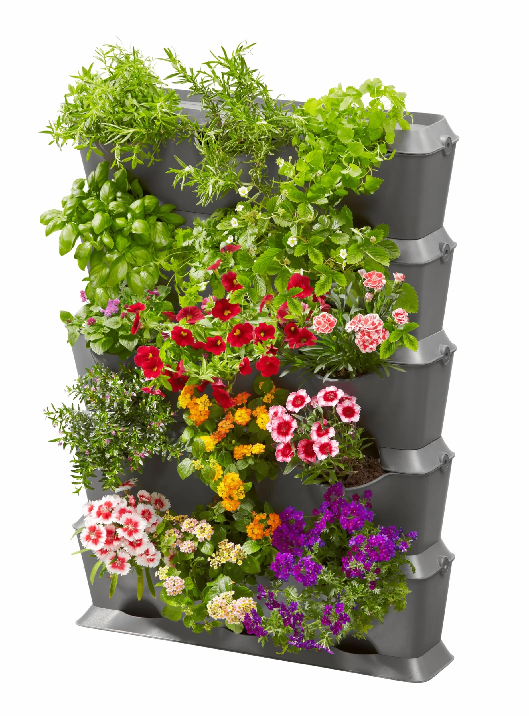 Gardena NatureUp! Zestaw pionowy z nawadnianiem: do stworzenia pionowego ogrodu na balkonie/tarasie/dziedzińcu, zestaw na 15 roślin,niewidoczne doprowadzenie wody, łatwy system łączenia (13151-20)