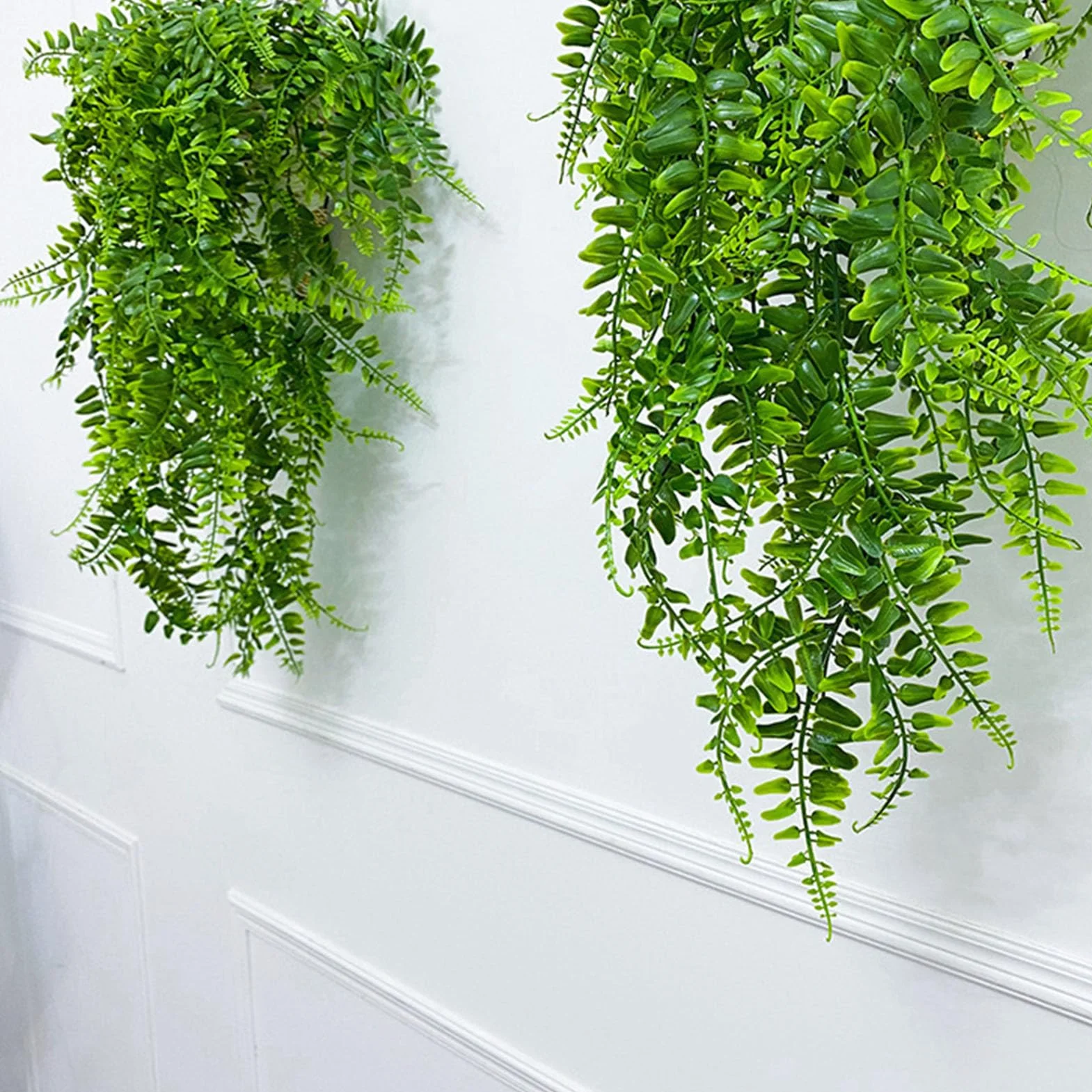 10 sztuk wiszących sztucznych roślin, wiszące sztuczne rośliny, wiszące sztuczne paprocie, sztuczny bluszcz, plastikowe rośliny zielone do użytku w pomieszczeniach i