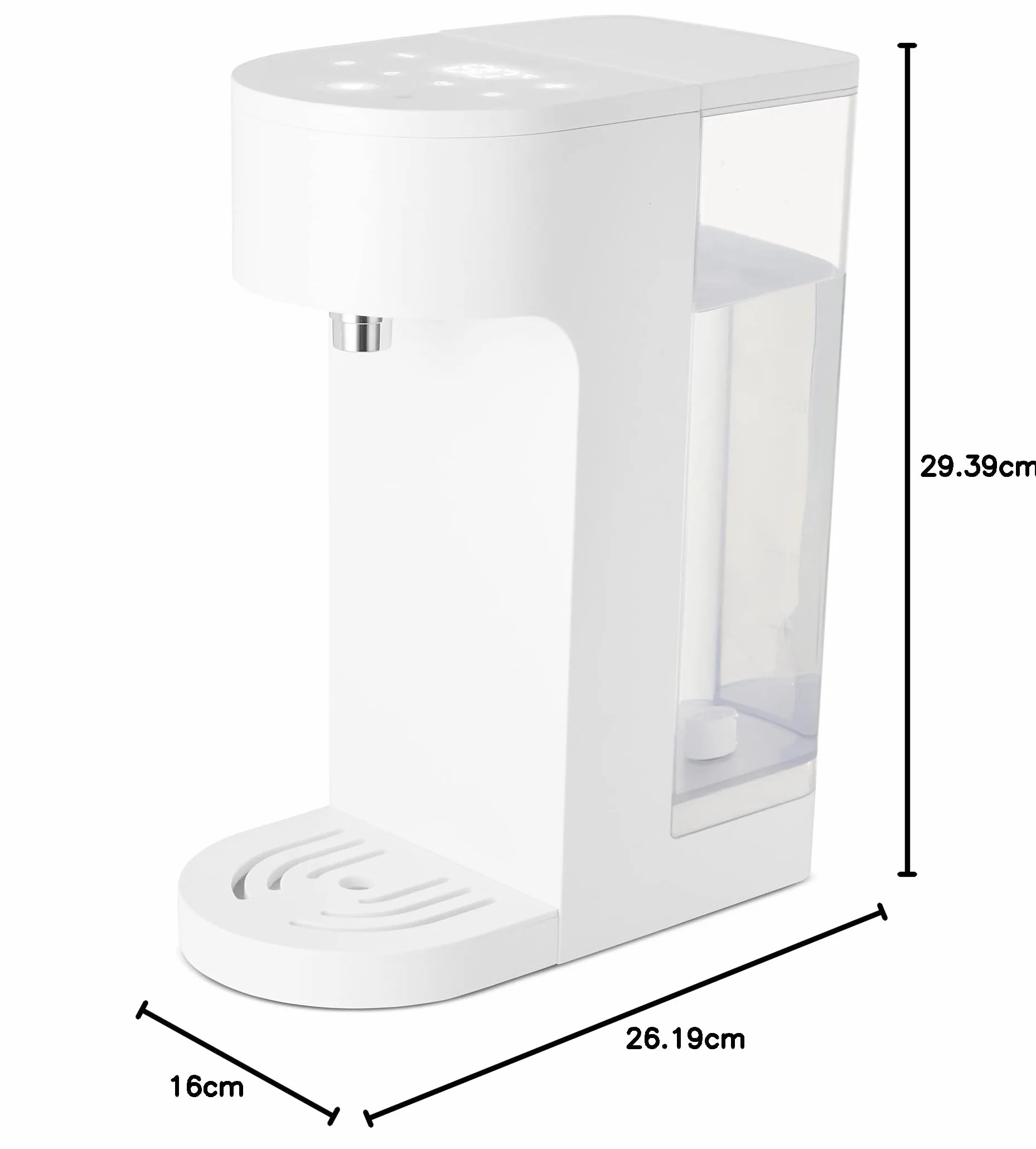 Yum Asia Oyu z białym ekranem dotykowym LED Cyfrowy dozownik gorącej wody 4L Ecoboil InstaHEAT 220-240V