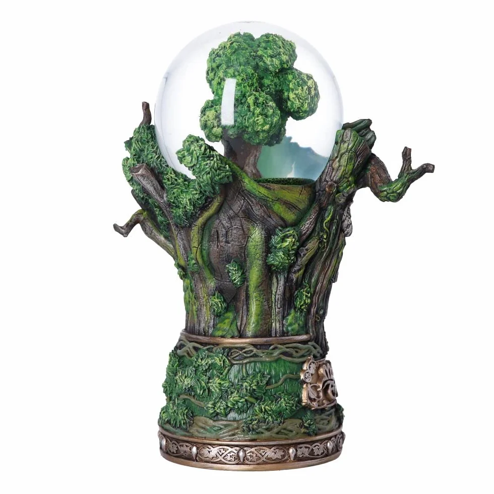 Nemesis Now Oficjalnie licencjonowany Władca Pierścieni Śródziemie Treebeard Snow Globe, Zielona, 22,5 cm