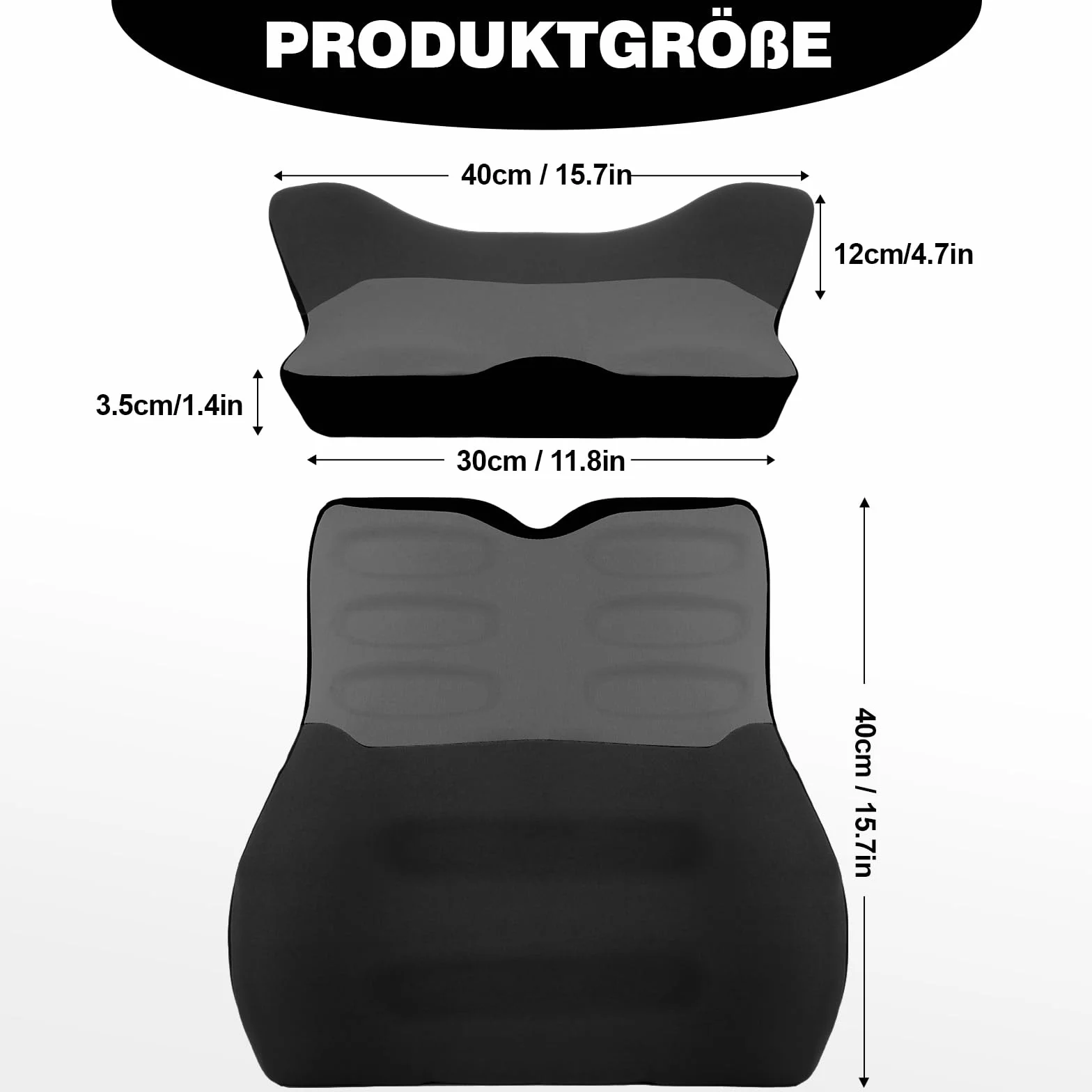 Poduszka lędźwiowa do samochodu, podparcie lędźwiowe, poduszka pod plecy do samochodu, poduszka pod plecy z pamięcią kształtu, ergonomiczna poduszka podpierająca plecy do domu, biura