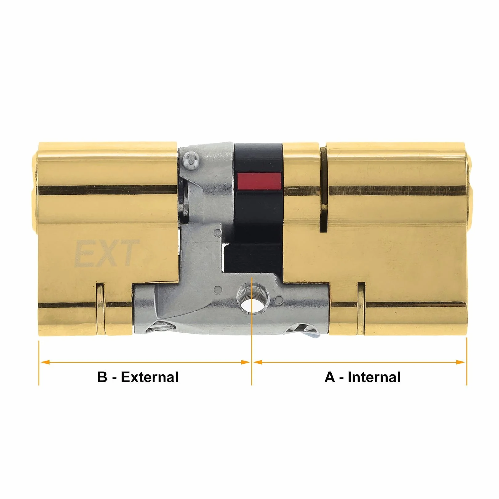 Yale B-YS3-4040B - Platynowy 3-gwiazdkowy zamek cylindryczny Euro zapobiegający drzemce - 40/(80 mm) / 40: 10: 40 - mosiężne wykończenie - wysokie bezpieczeństwo