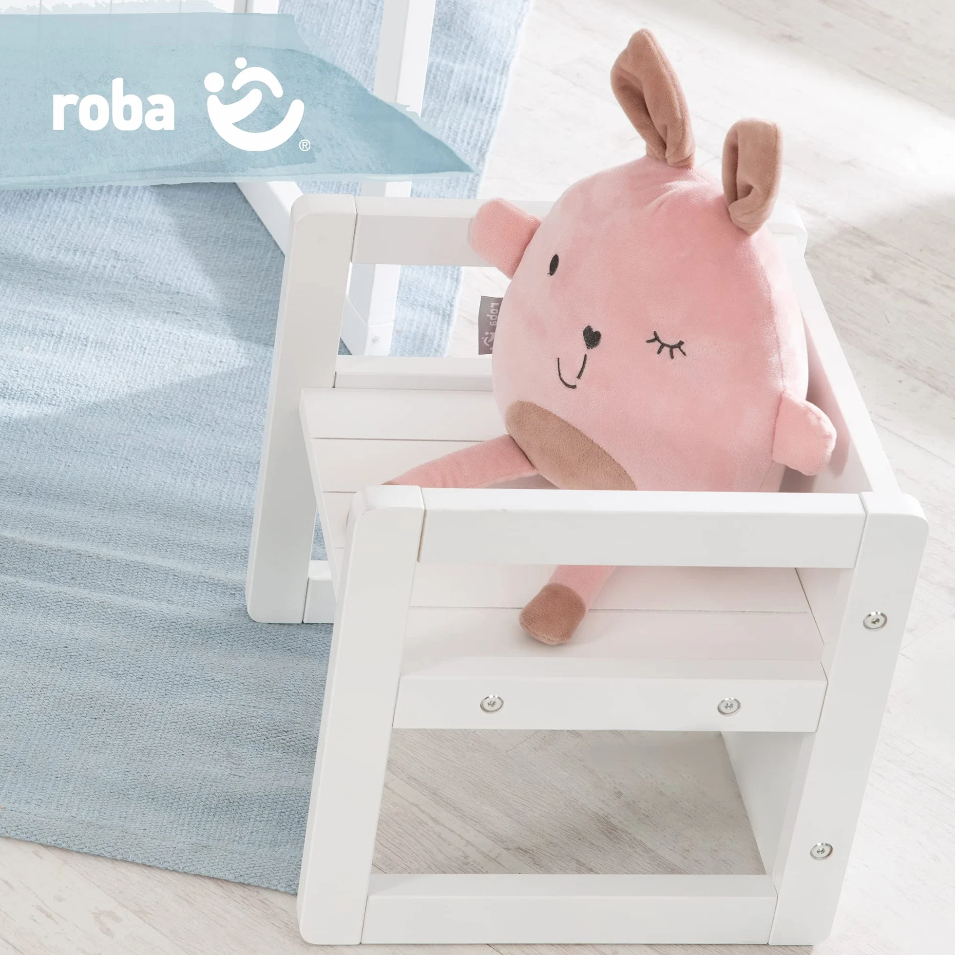 Roba B005E7MM6O Taboret, Biały, 30 x 30 x 30 cm