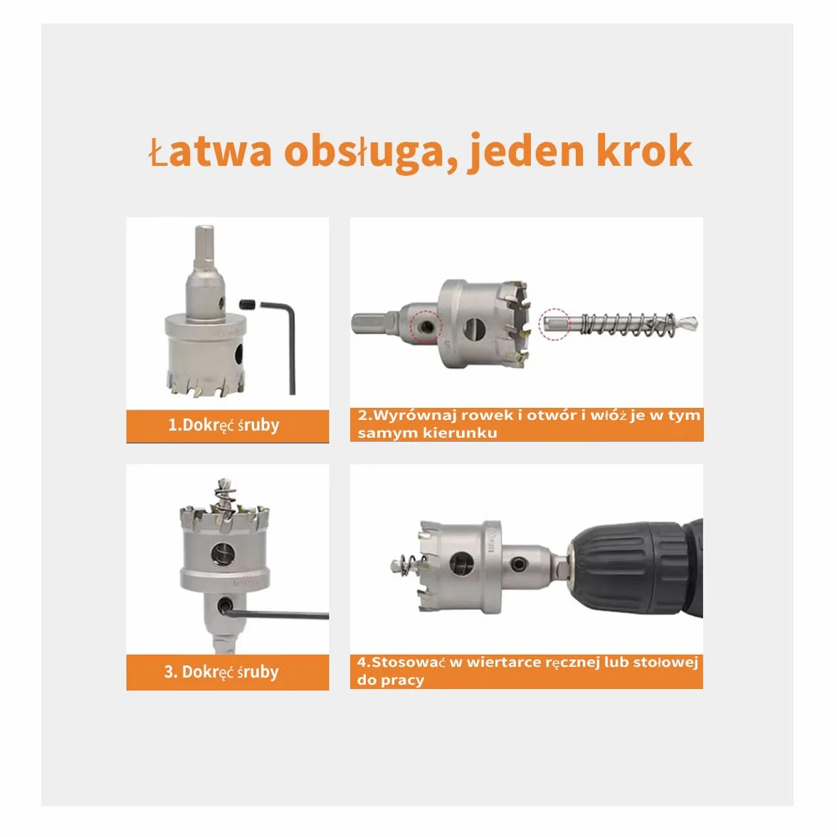SUQIN 20mm Wiertło z Węglików Spiekanych z Wiertłami Pilotowymi, TCT Otwornica Bimetalowa Wiertłem Do Metali, Stali, Stali Nierdzewnej, Aluminium, Tworzyw Sztucznych