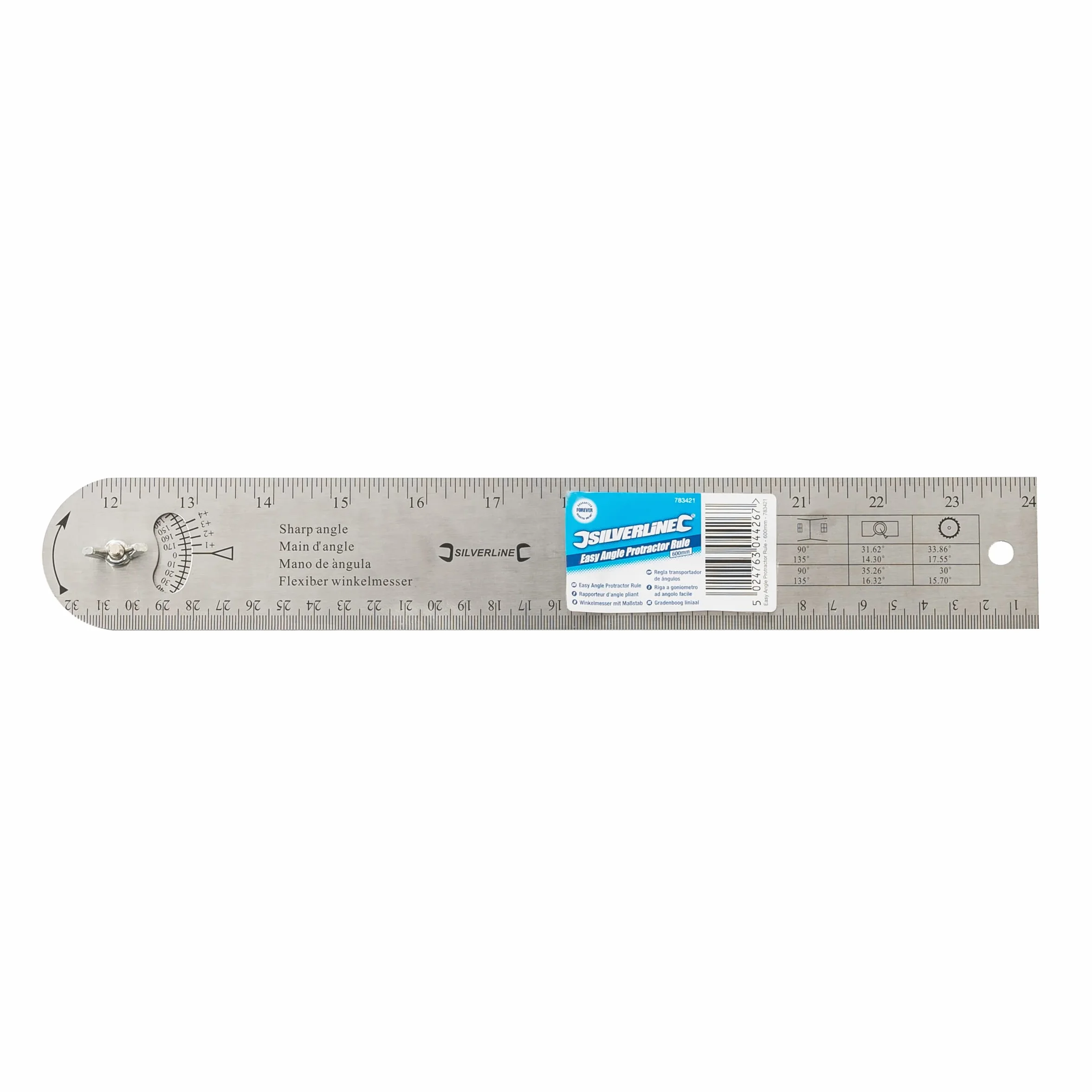 Silverline 783421 Kątomierz, Srebrny, 600mm