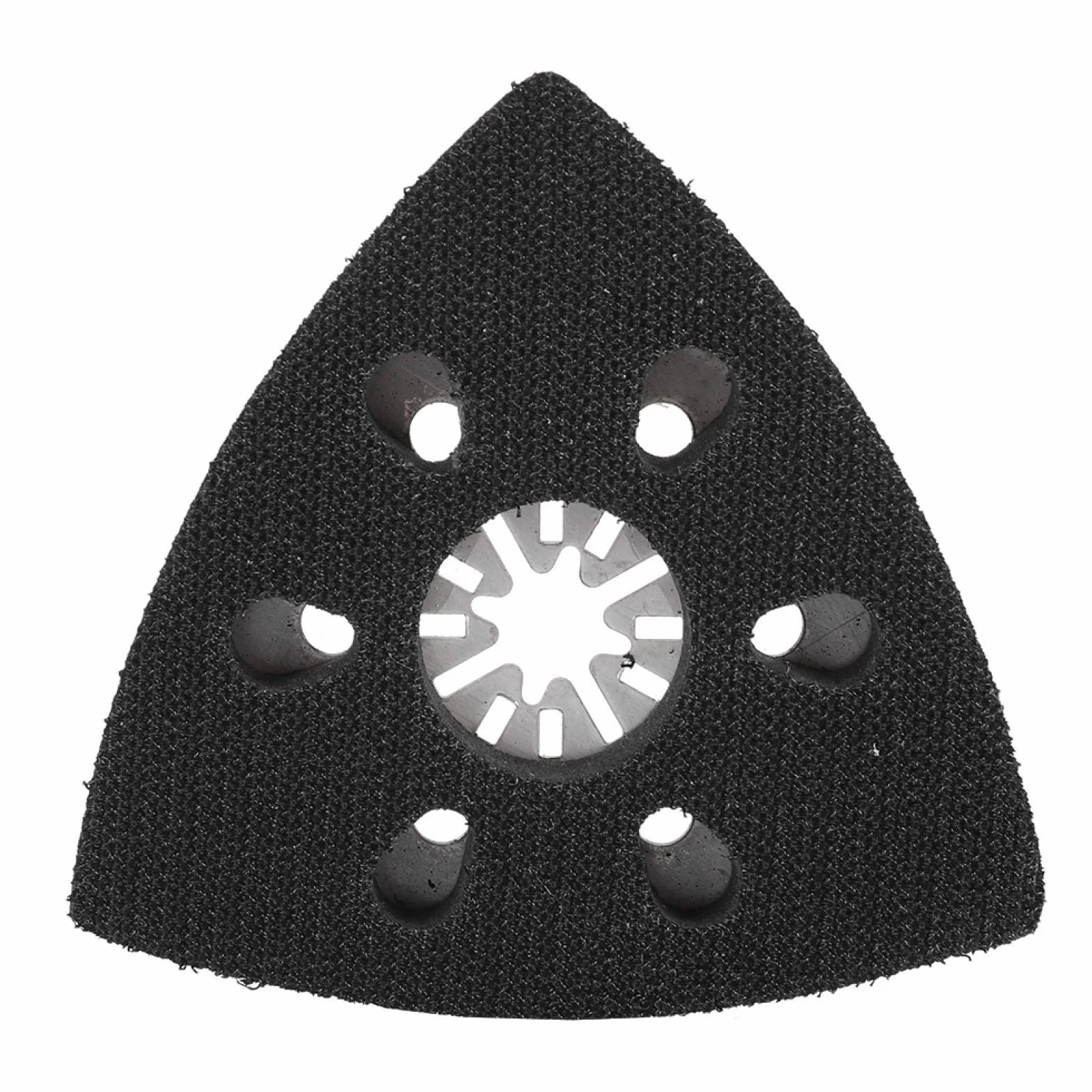 Tr¨®jk?tna podk?adka szlifierska z 6 otworami, 60 szt. papier ?cierny Multitool do drewnianej sk¨®ry gumowej, tarcze szlifierskie, narz?dzia do polerowania oscylacji, uchwyt na podk?adk?