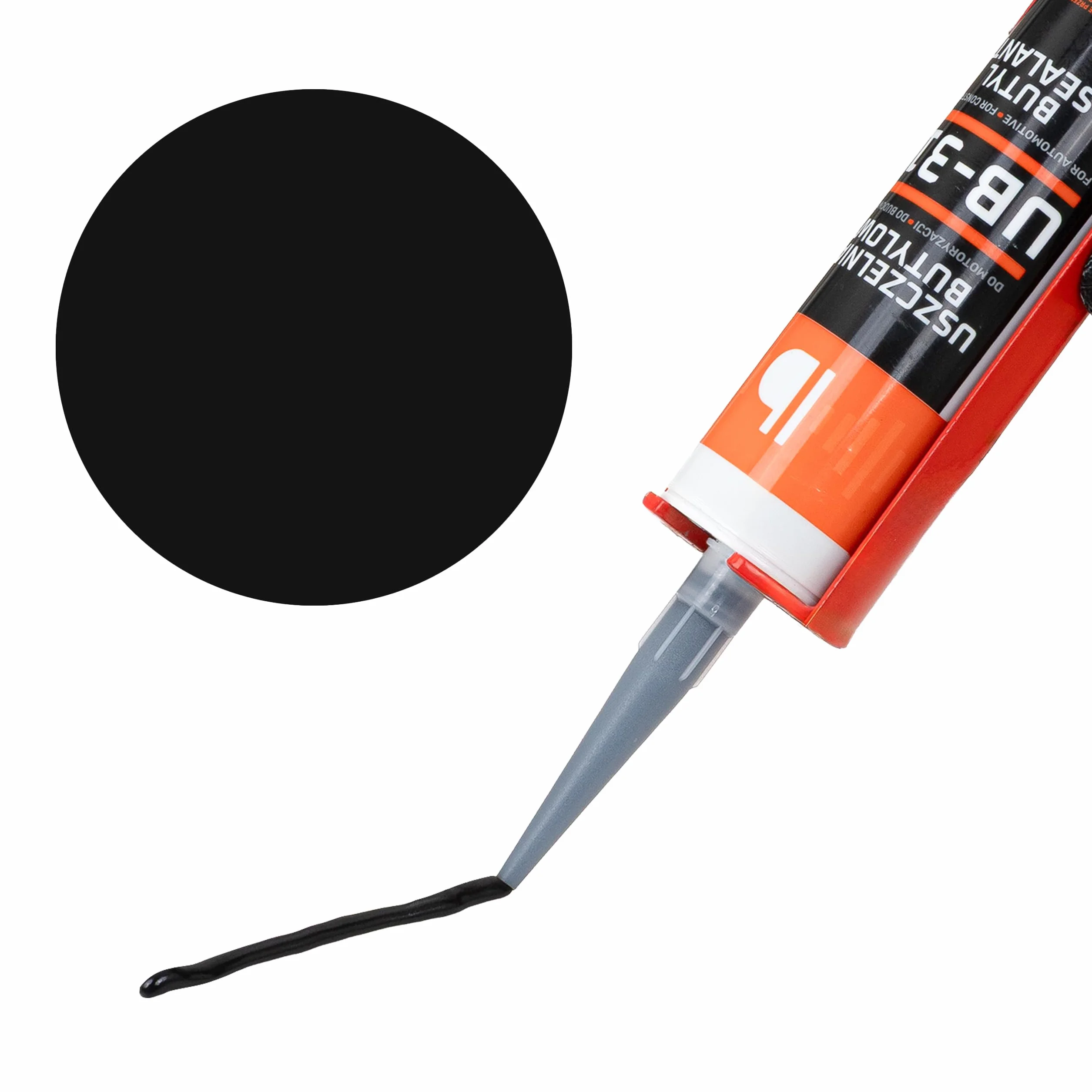 UB-310 Uszczelniacz Butylowy 310 ml Czarny – Trwale Plastyczna Masa Uszczelniająca do Kampera, Samochodu, Przyczep, Lamp i Blach – Łatwy Demontaż