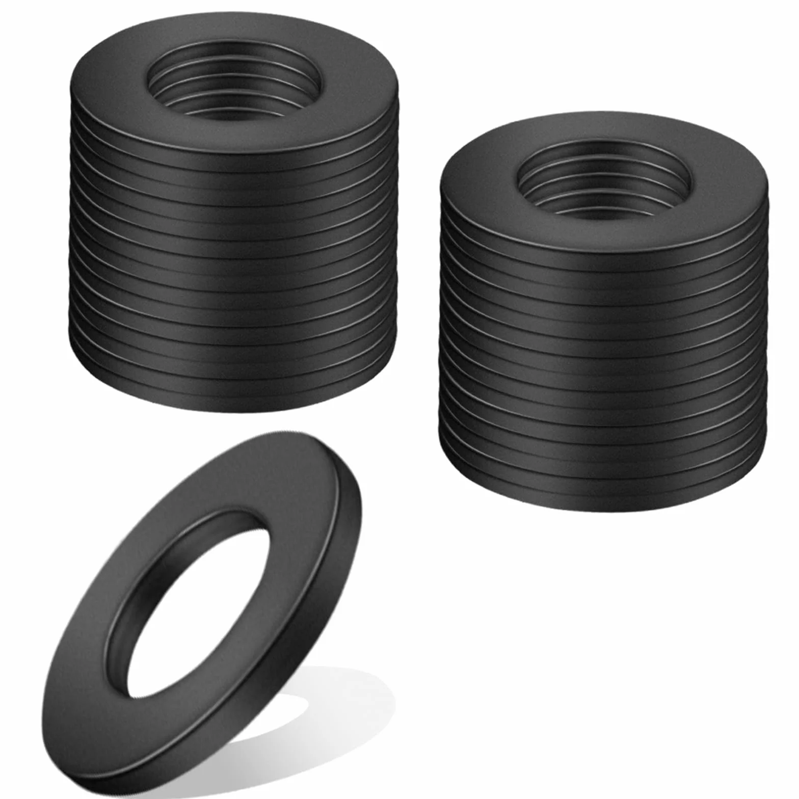 M5 podkładki 30 sztuk M5 x 10mm Czarne podkładki 304 ze stali nierdzewnej A2 V2A podkładki do nadwozia podkładki uszczelniające 5mm Płaska uszczelka do śrub i łączników