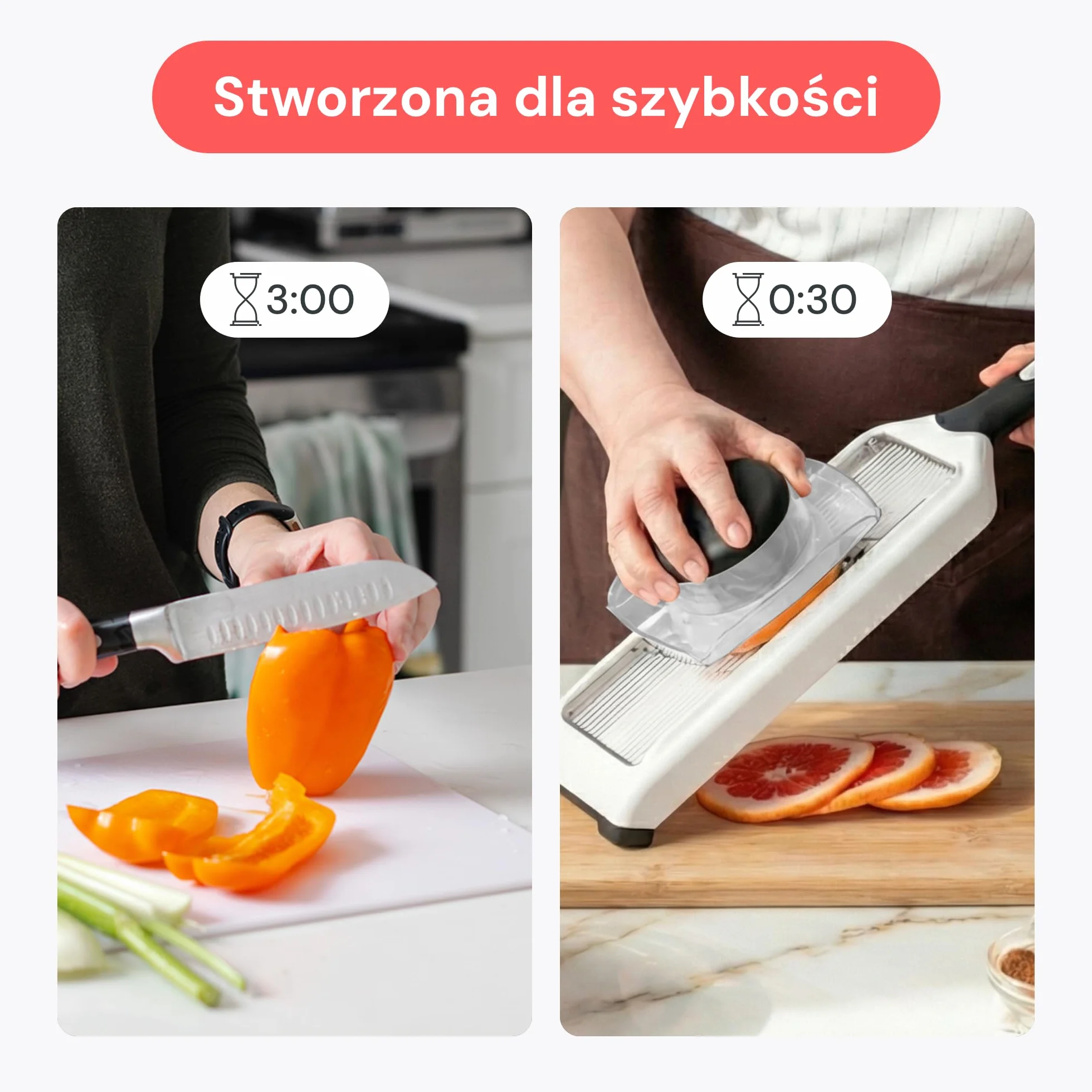 Fullstar 2-w-1 Mandolina i Julienne do Warzyw - 4 Regulowane Ustawienia Grubości - Krajalnica do Warzyw do Cebuli Ogórka Ziemniaków Marchewka Sałatka - Narzędzia i Gadżety Kuchenne