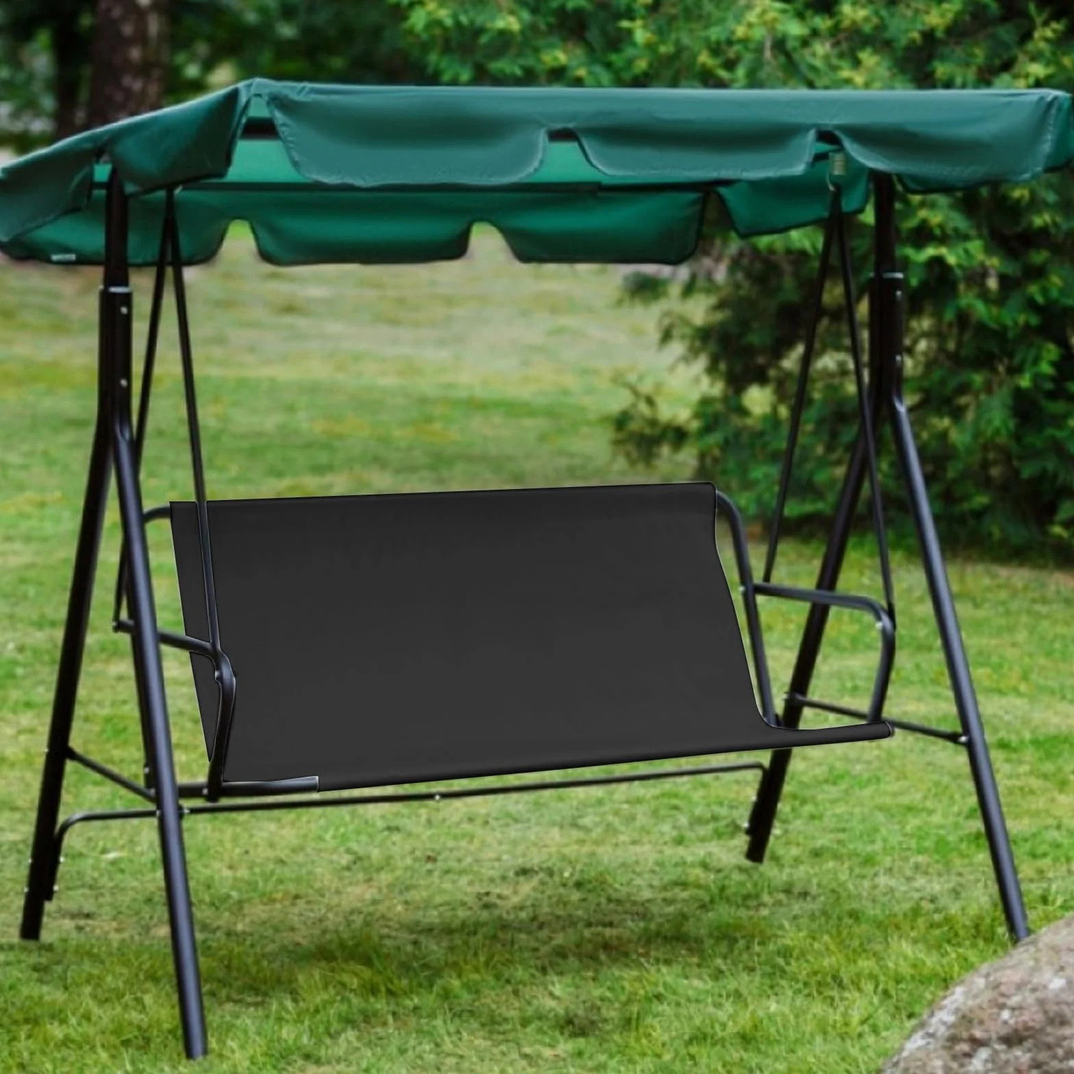 Wymienne Pokrycie Siedziska Huśtawki - Wodoodporne, Do Patio, Ogrodu, Podwórka, Balkonu (115 x 48 x 48 cm, Szare)