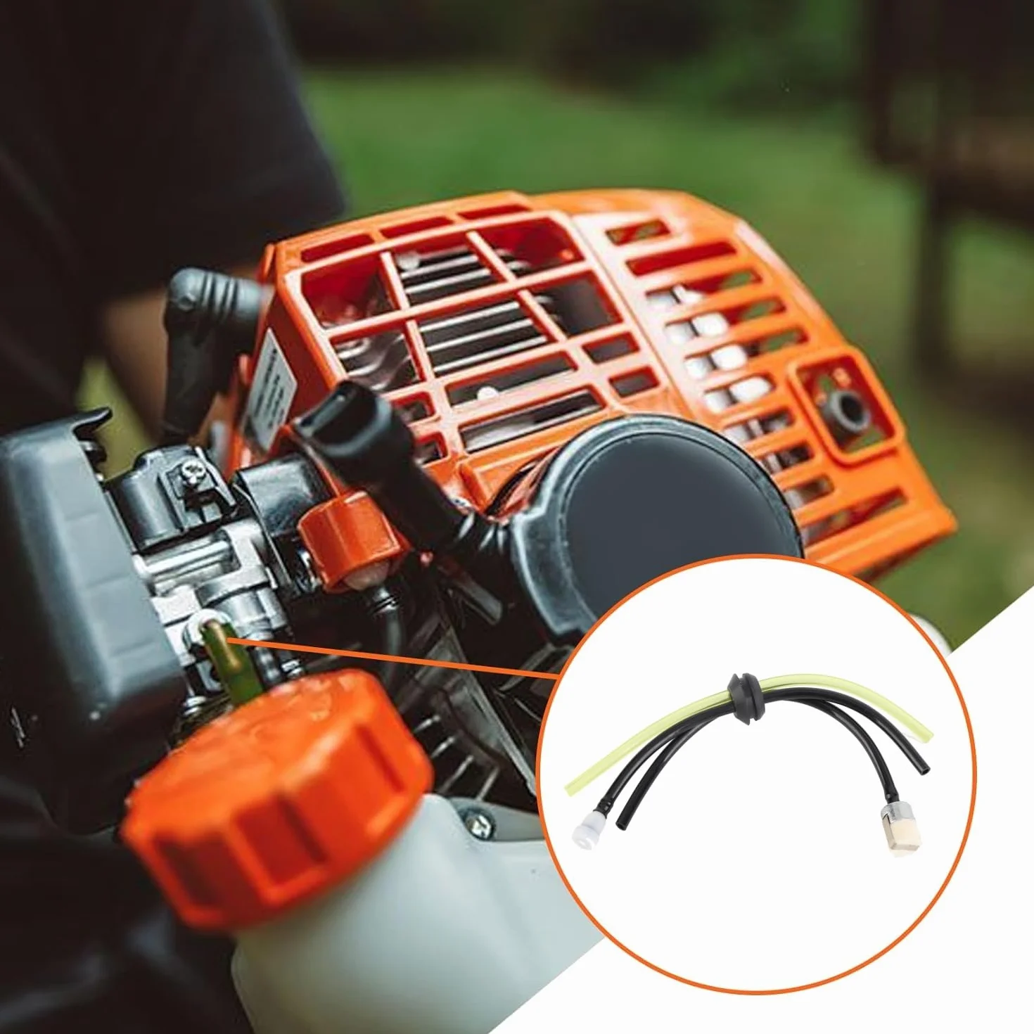 Przelotka Przewodu Paliwowego Odpowietrznik Zbiornika Niezawodne Działanie Rumpla Mantis Guma Żelazo Plastik dla Ogrodników
