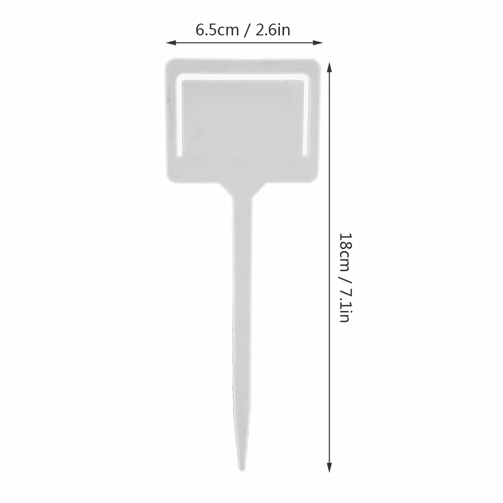 20 szt. Trwałe Etykiety z PVC dla Roślin Ogrodowych do Szkółki Kwiatów z Palikami, do Narzędzia Przechowywania Nasion w Ogrodzie, Rozpoznawania Odmian Roślin (WHITE)
