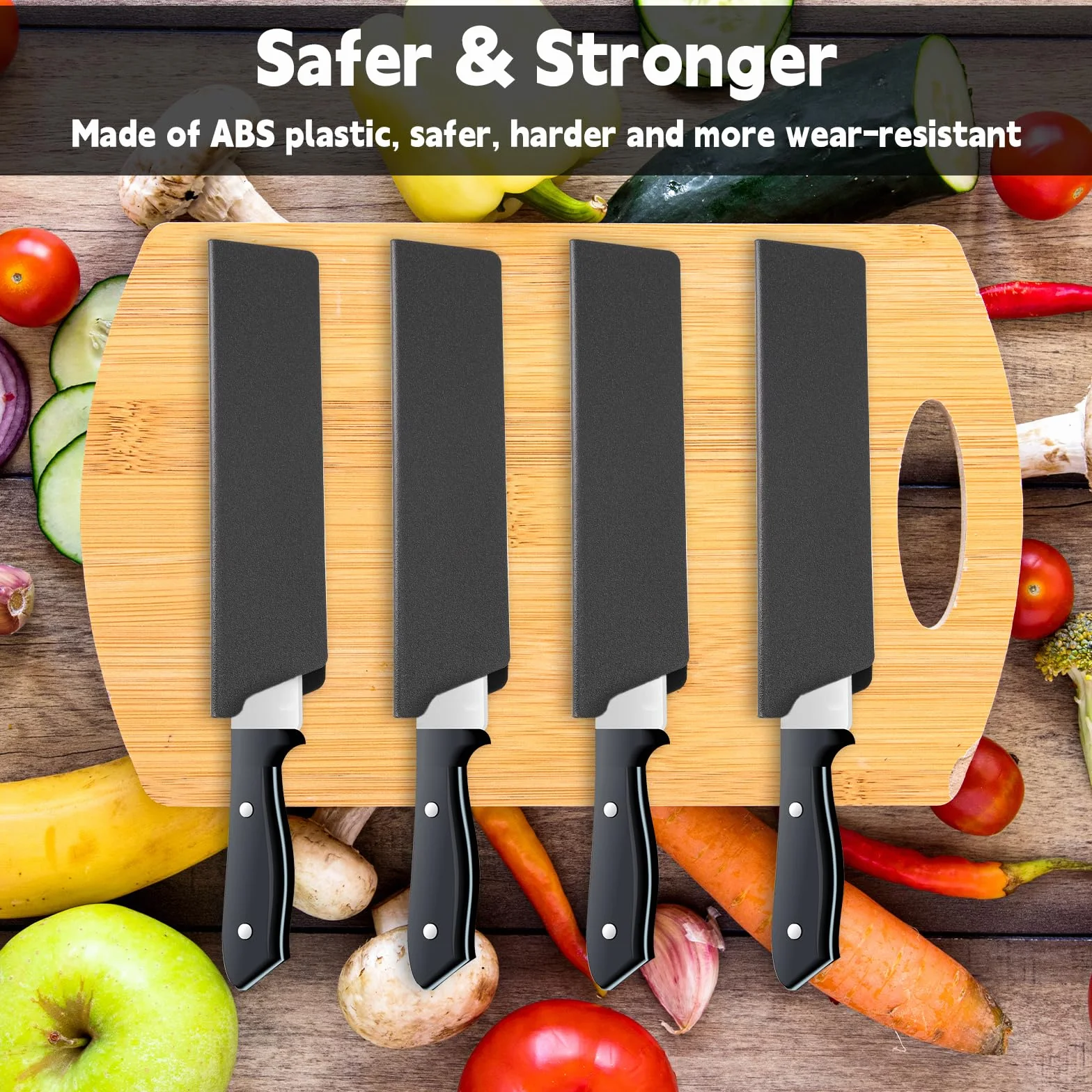 KALIONE Knives osłona na noże 3 sztuki 22 x 5 x 0,5 cm ochrona krawędzi noża