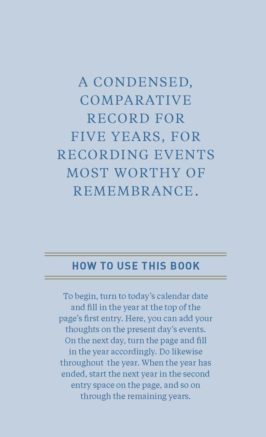 Denim One Line a Day: A Five-Year Memory Book