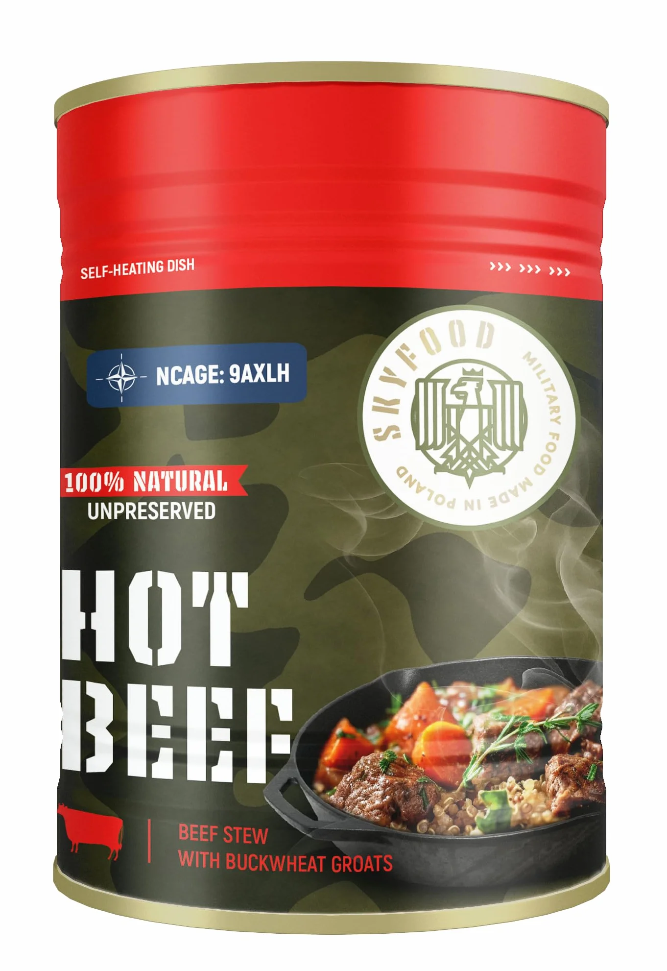 Skyfood: Hot Beef, Self-Heating Dish