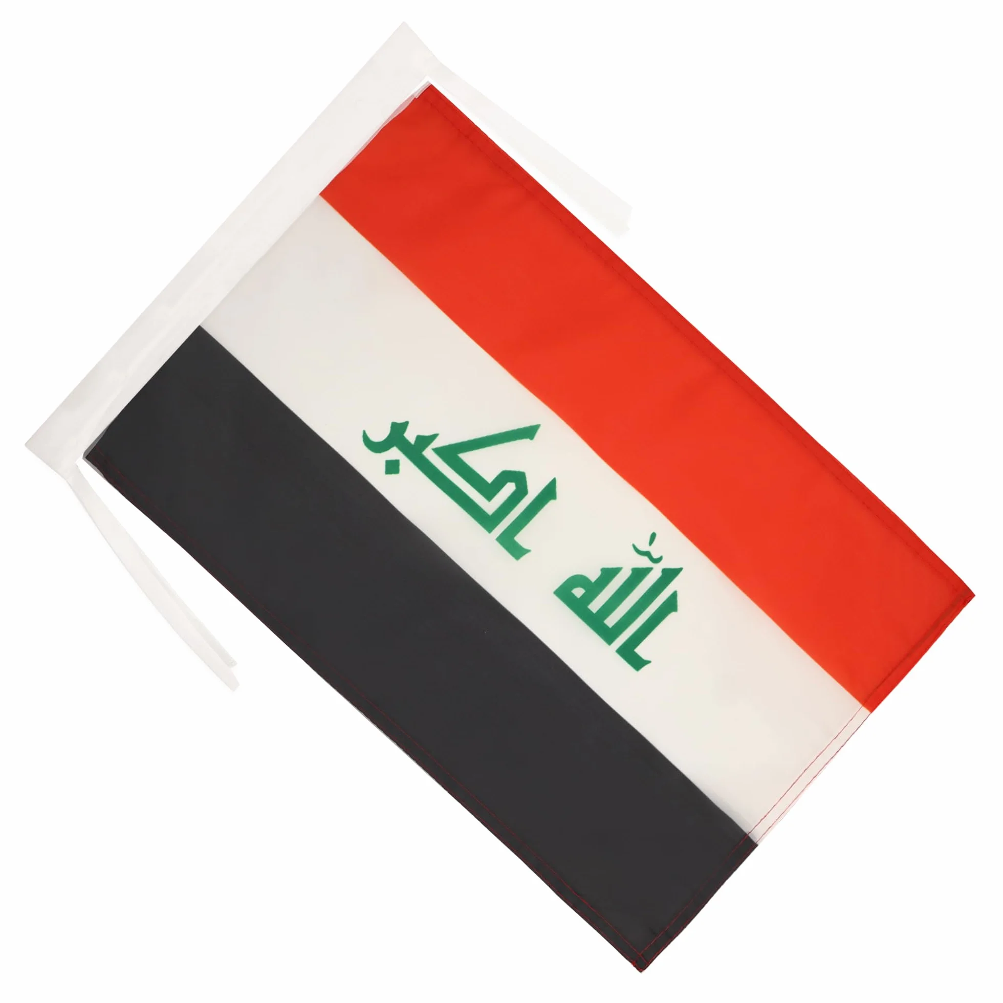 Drapeau Irak Haute Qualite Cordelettes, 45cm x 30cm
