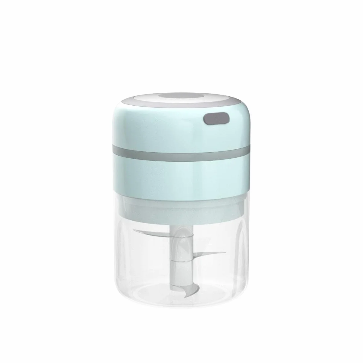 Mini elektryczna krajalnica do cebuli, uniwersalna szatkownica z 2 filiżankami – 250 ml i 100 ml, elektryczna szatkownica do czosnku, do mięsa, chili, owoców – ładowanie przez USB