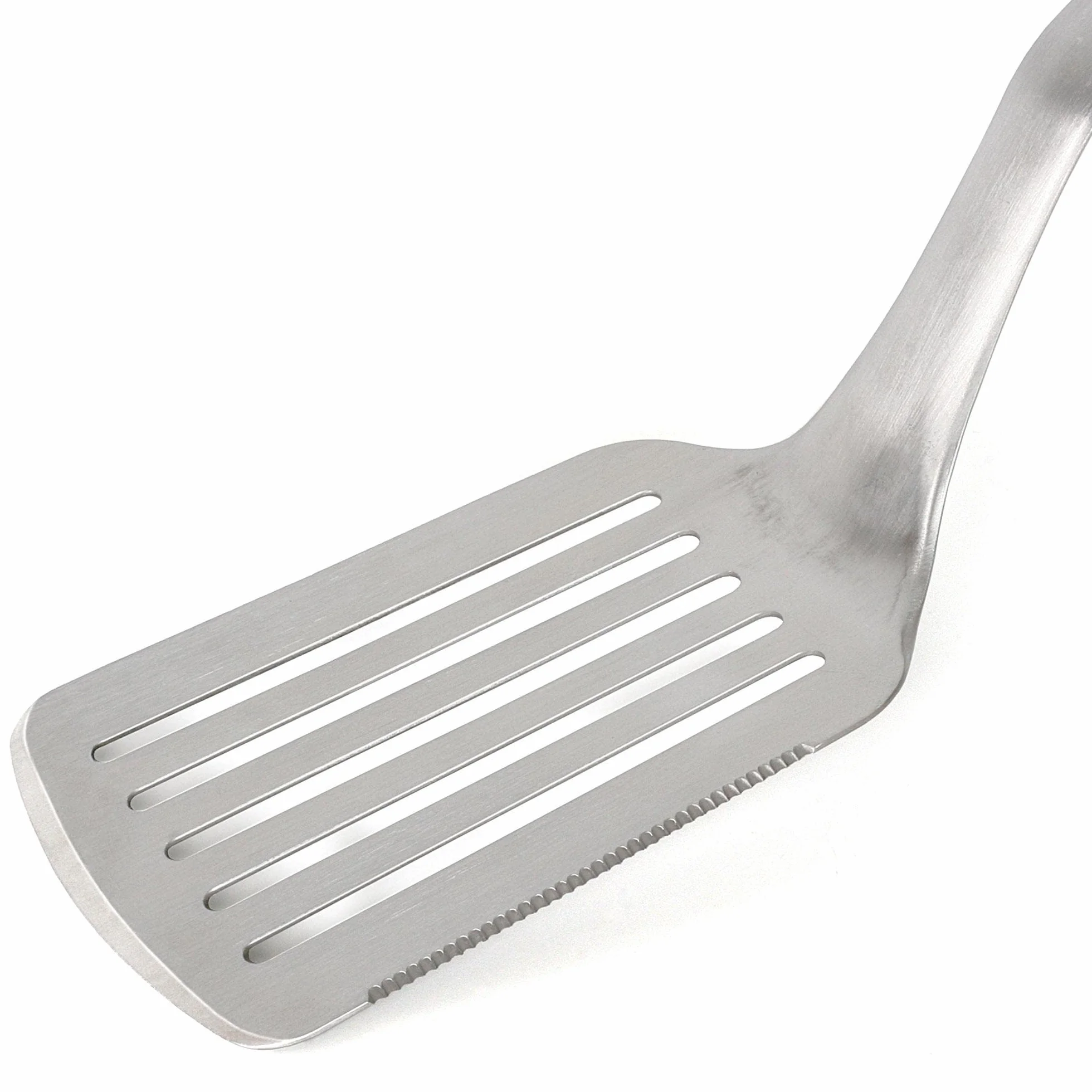 wenco Łopatka do grilla ze zintegrowanym ostrzem, 51 cm, stal nierdzewna/tworzywo sztuczne, odporna na wysokie temperatury, ergonomiczny uchwyt, łopatka do patelni z zawieszeniem i wgłębieniami