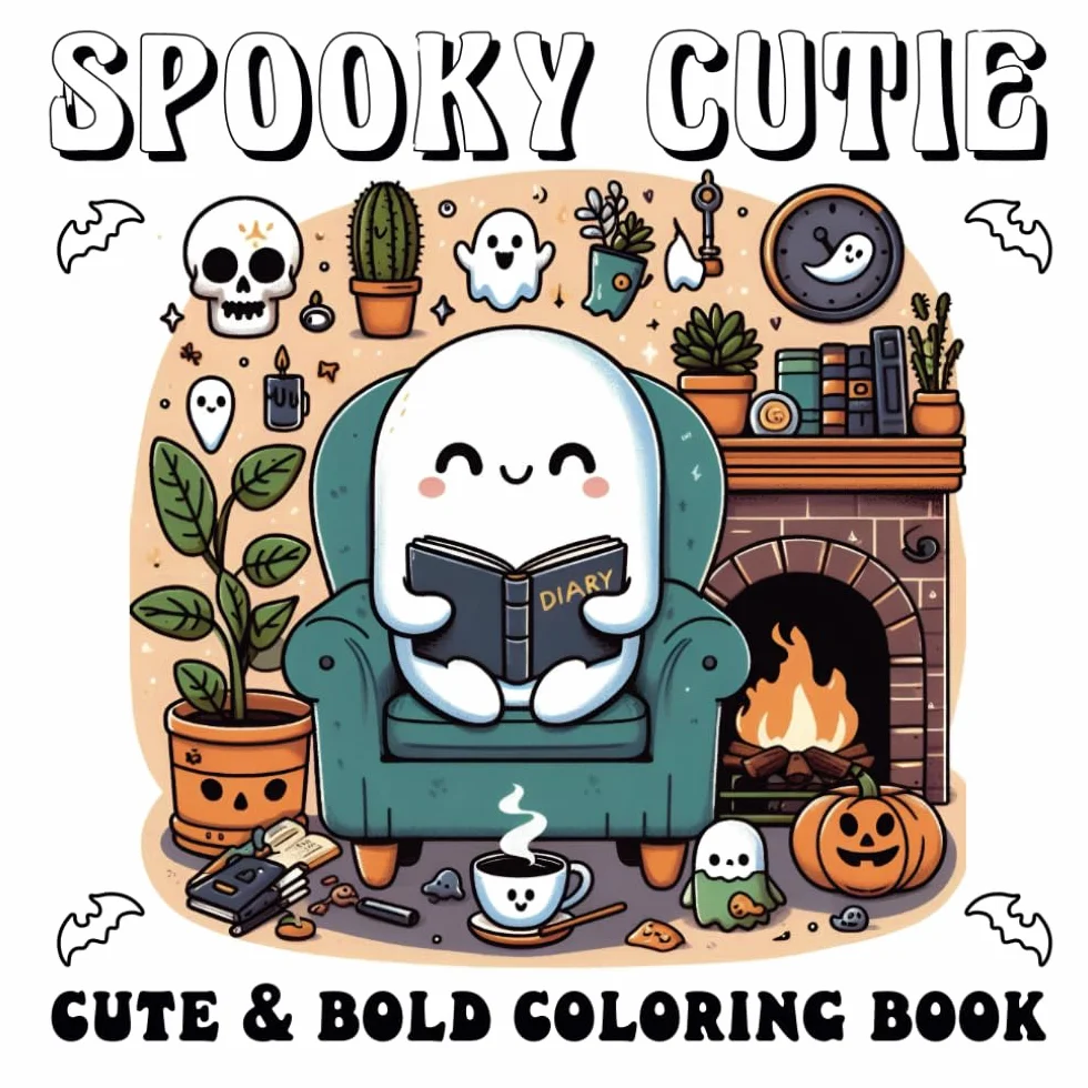 Spooky Cutie: Cute & Bold Coloring Book for Adults and Teens, Featuring Cute Creepy, Spooky Creatures For Stress Relief & Relaxation