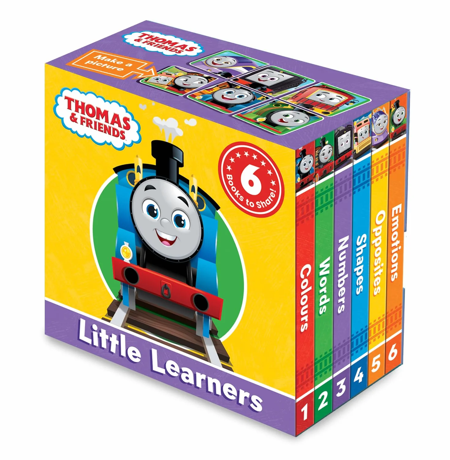 THOMAS & FRIENDS LITTLE LEARNERS POCKET LIBRARY: With 6 illustrated mini early learning books, this slipcase is perfect for young fans aged 10 months and over