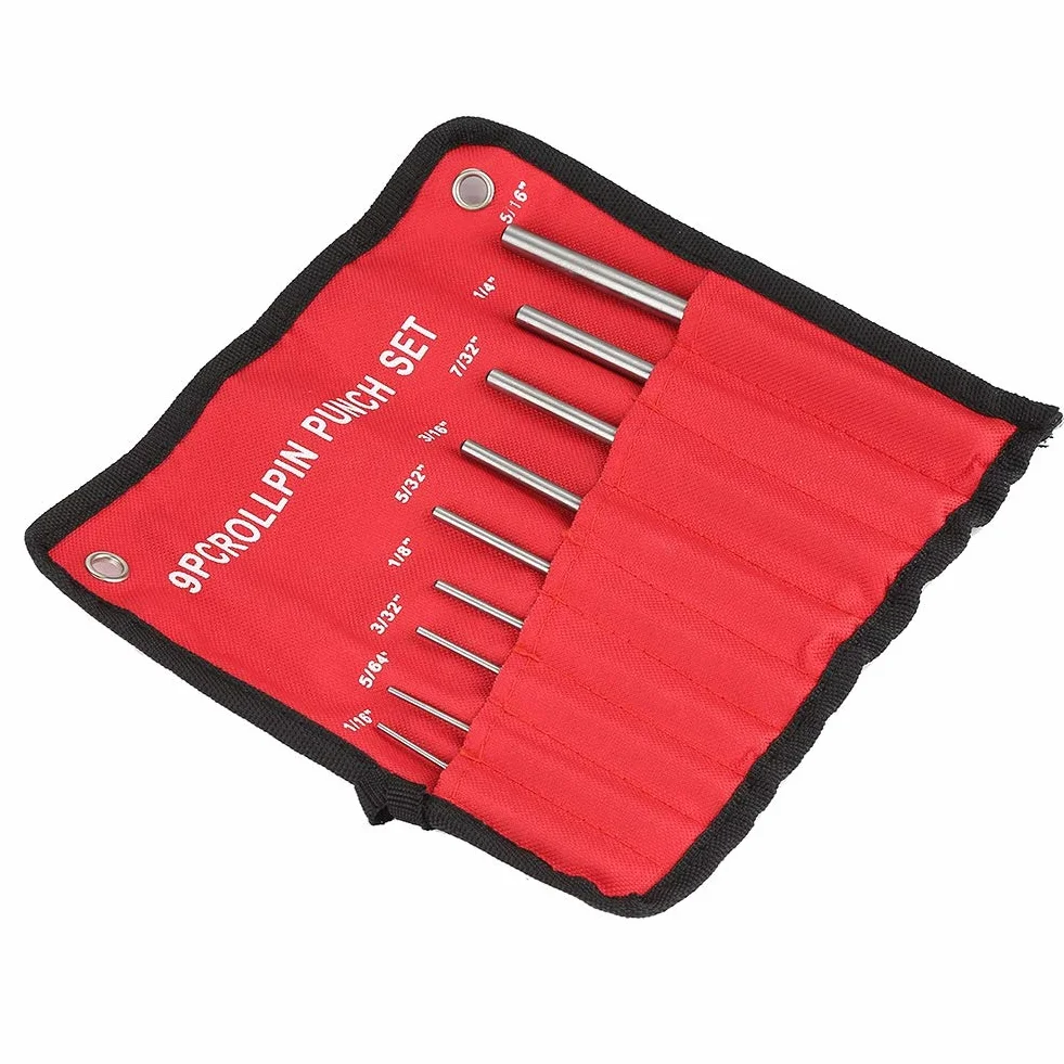 T. Hinsley Style Roll Pin Remover 3.5 Mm, Zestaw Punch, Stemple Do Metalu, 9 Szt. Trwała Stalowa Rolka