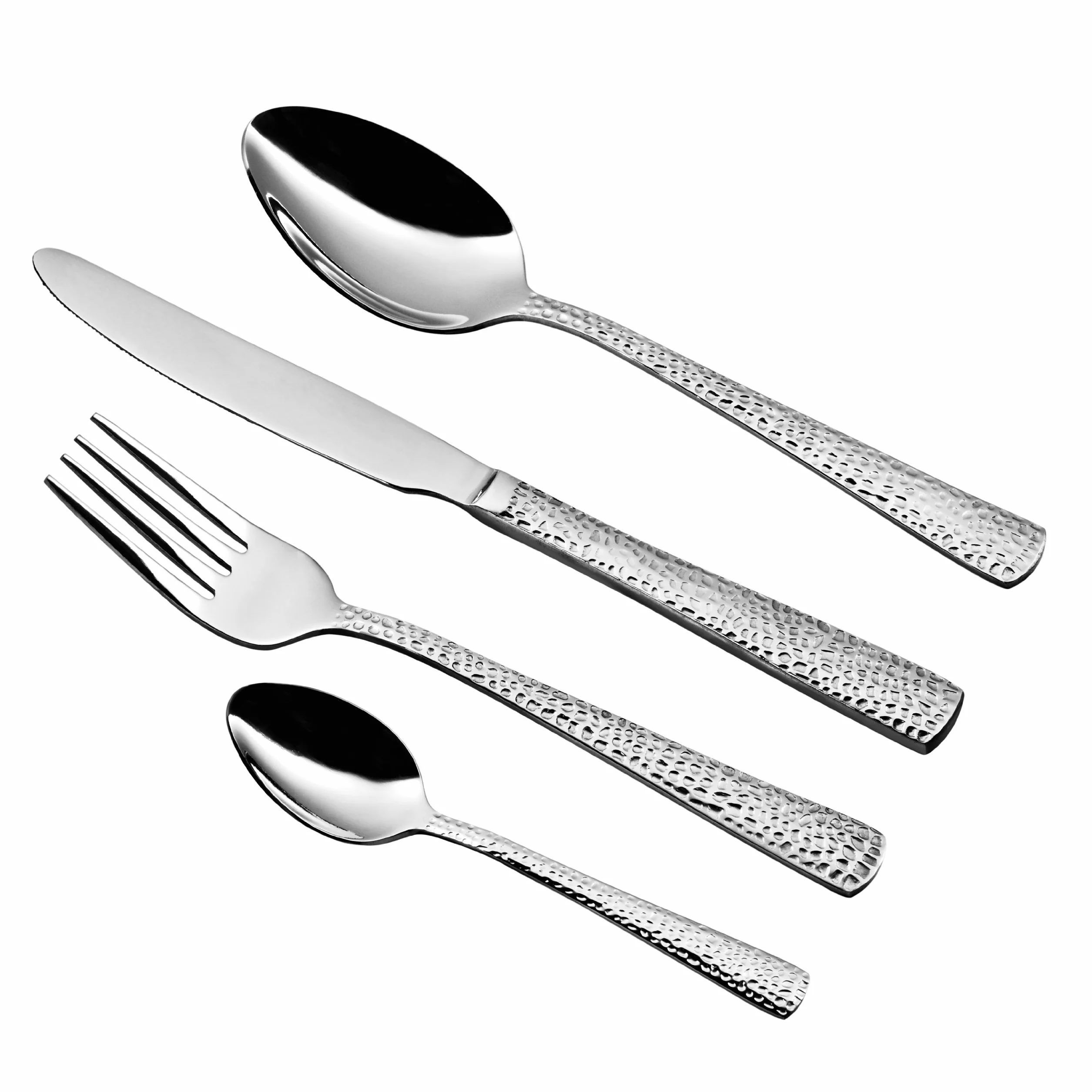 Premier Housewares Sztućce młotkowane 24-częściowy stal nierdzewna