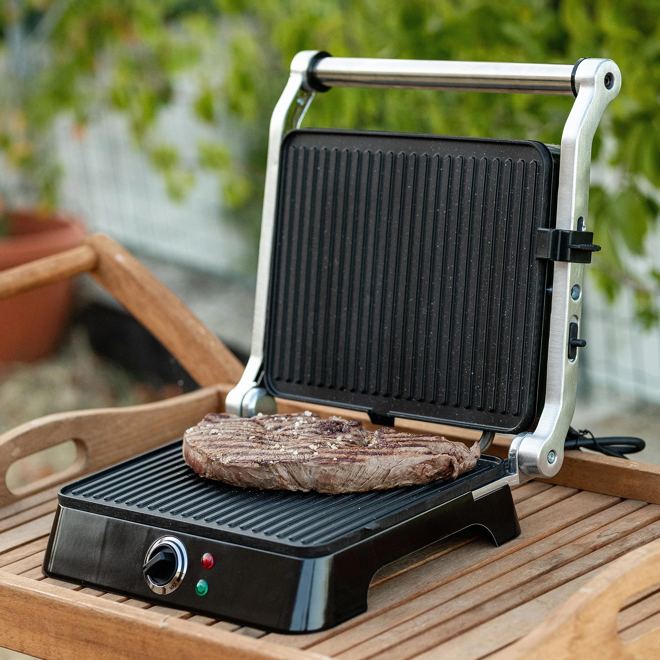 Girmi BS44 Patelnia grillowa ze stali nierdzewnej 29,3 x 23 cm