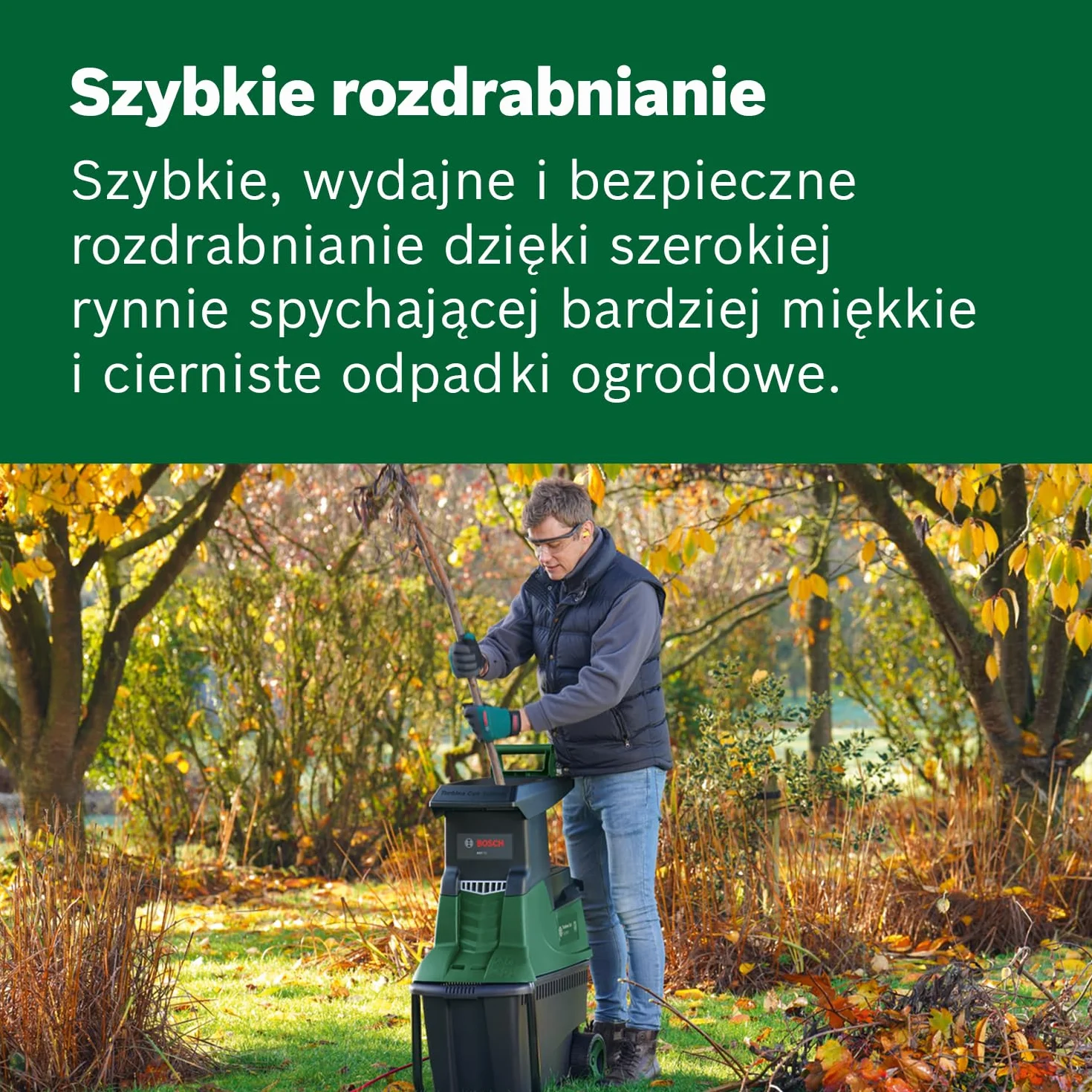 Bosch Rozdrabniarka ogrodowa Turbine Cut AXT 25 TC (2 500 W, do drewna i twardych odpadków ogrodowych, zawiera rękawice ogrodowe, zintegrowany zbiornik o pojemności 53 l) – Amazon Edition